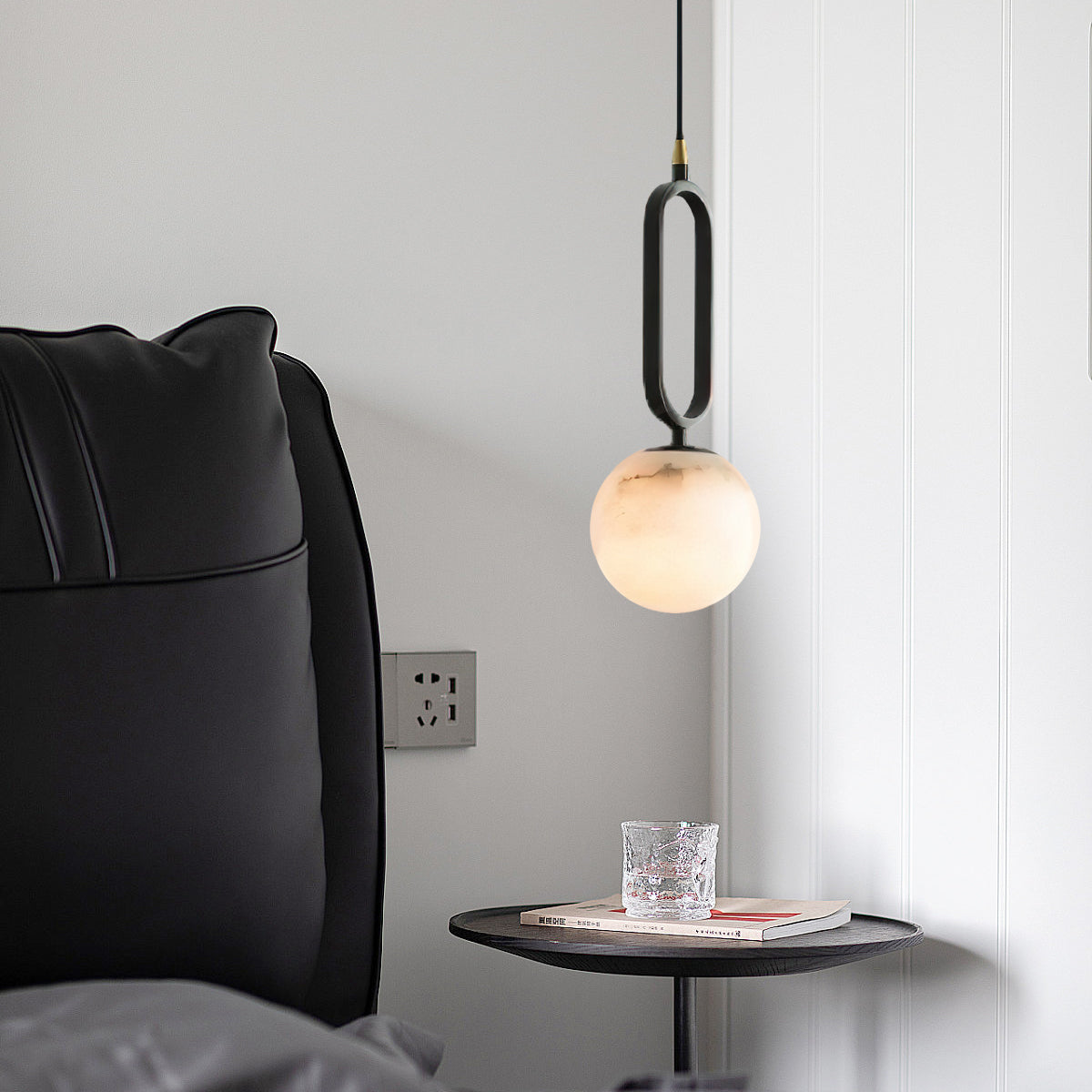 Gloruvyd Minimalist Ball Alabaster Pendant Light - Letslighting