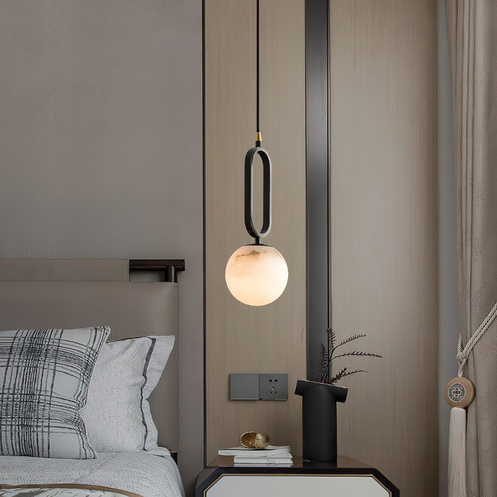 Gloruvyd Minimalist Ball Alabaster Pendant Light - Letslighting