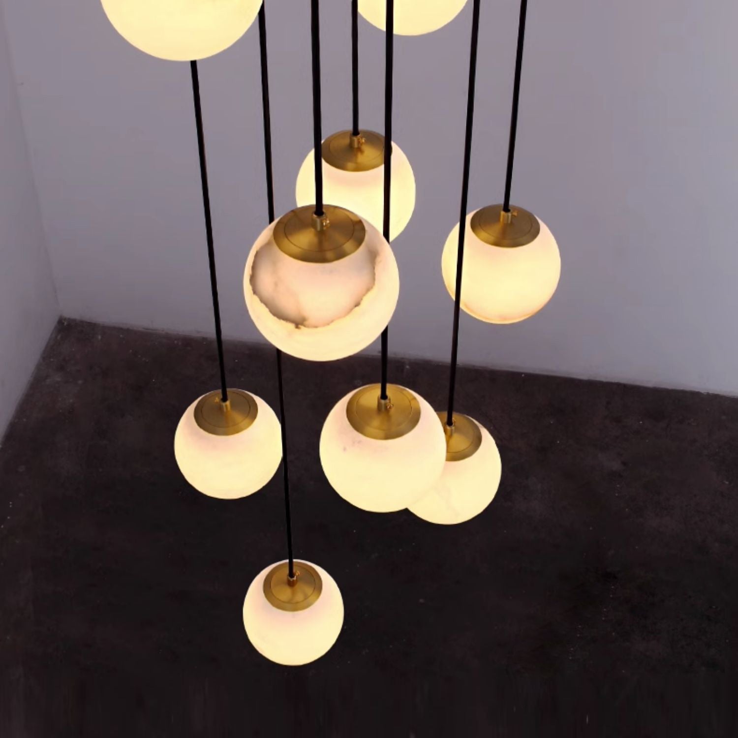 Afralia Balls Alabaster Modern Cluster Chandelier - Letslighting
