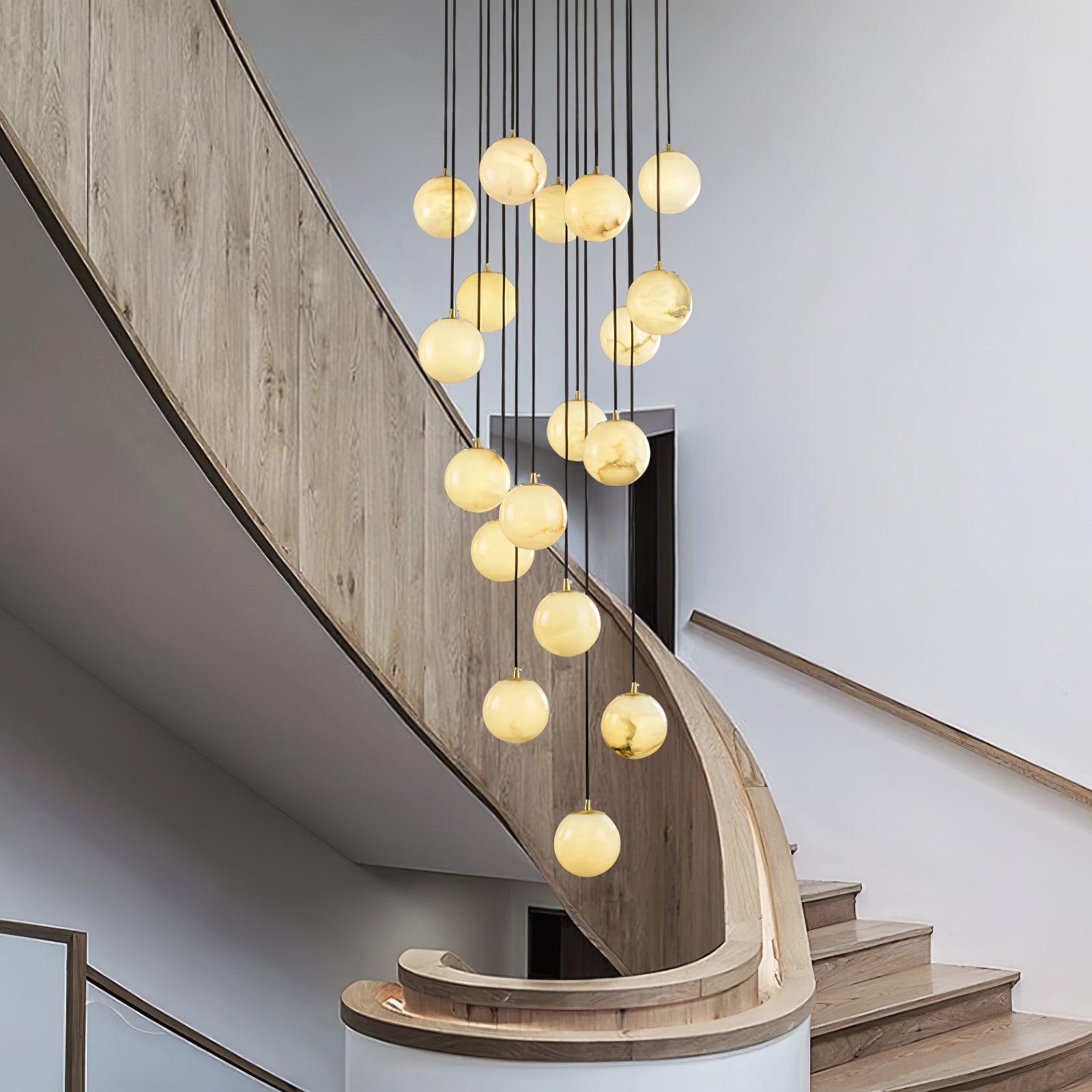 Afralia Balls Alabaster Modern Cluster Chandelier - Letslighting