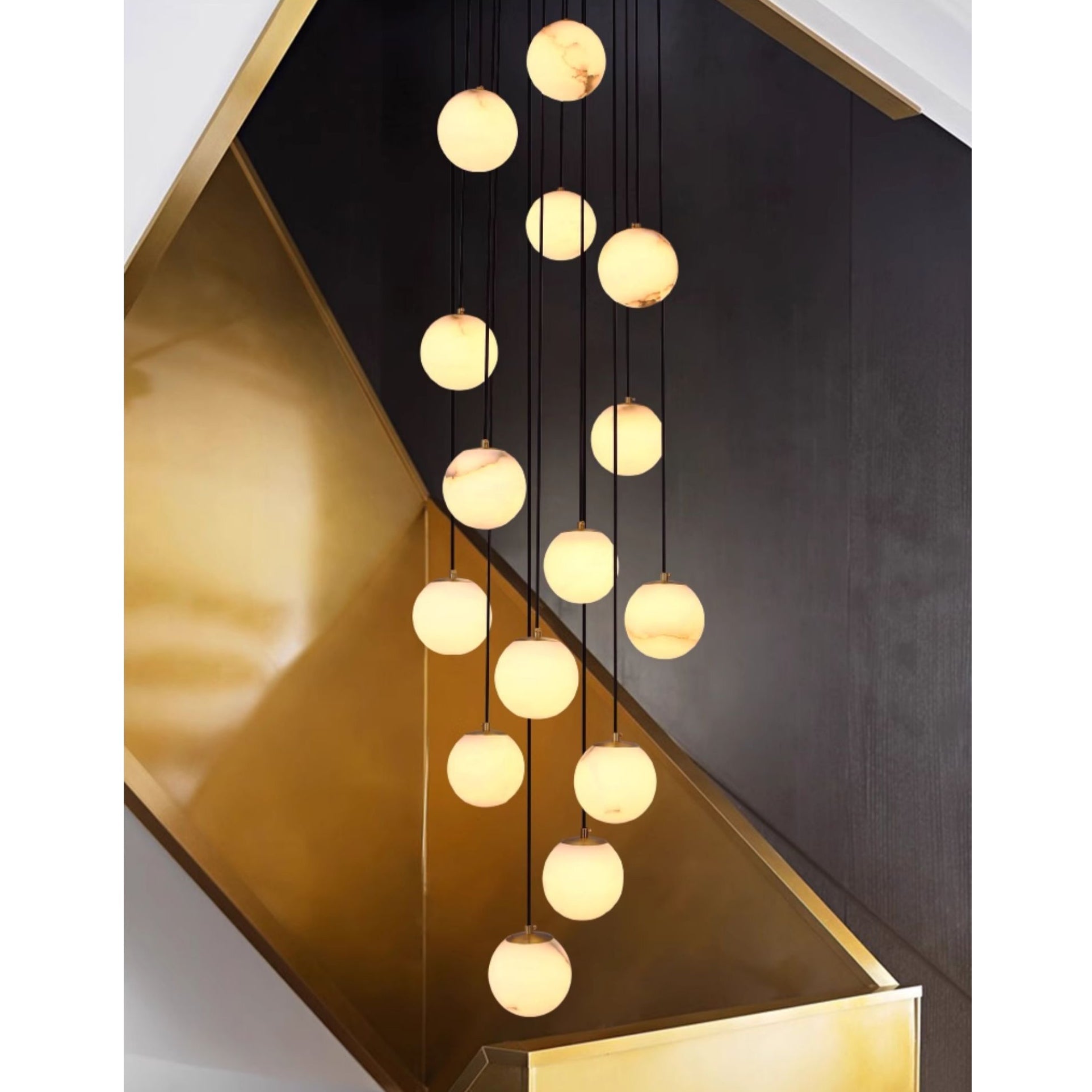 Afralia Balls Alabaster Modern Cluster Chandelier - Letslighting