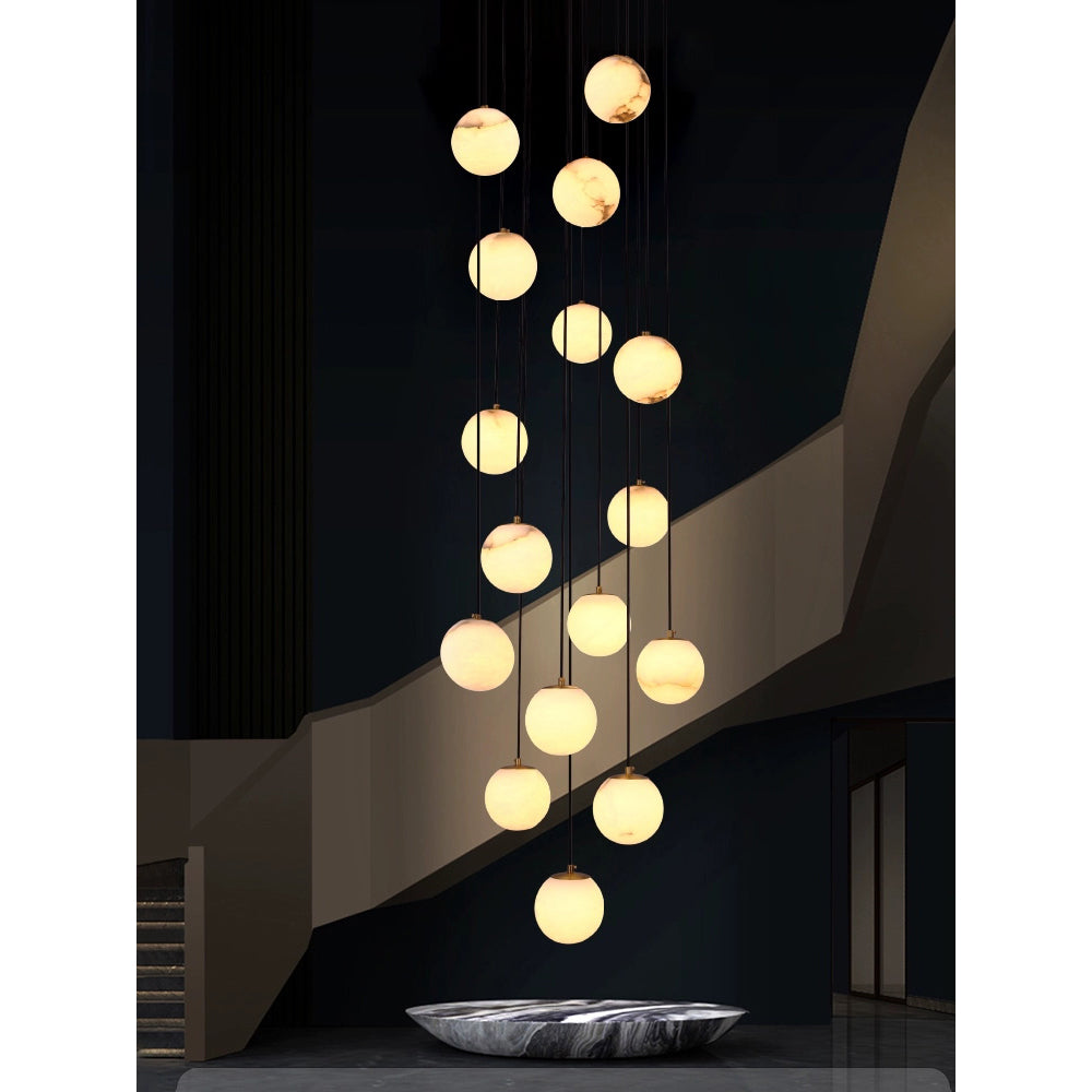 Afralia Balls Alabaster Modern Cluster Chandelier - Letslighting