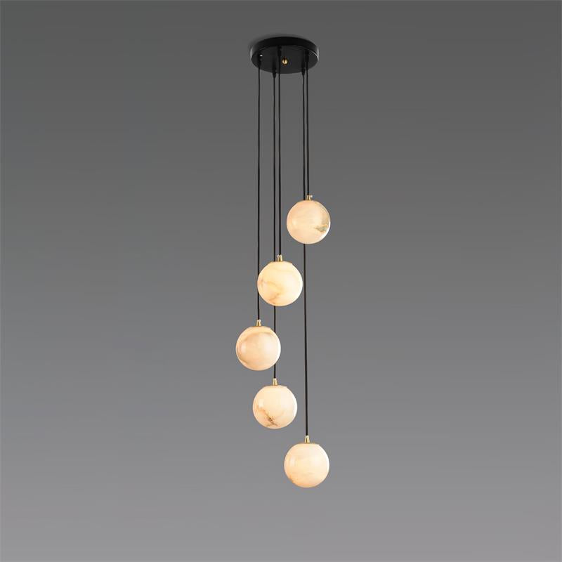 Afralia Balls Alabaster Modern Cluster Chandelier - Letslighting