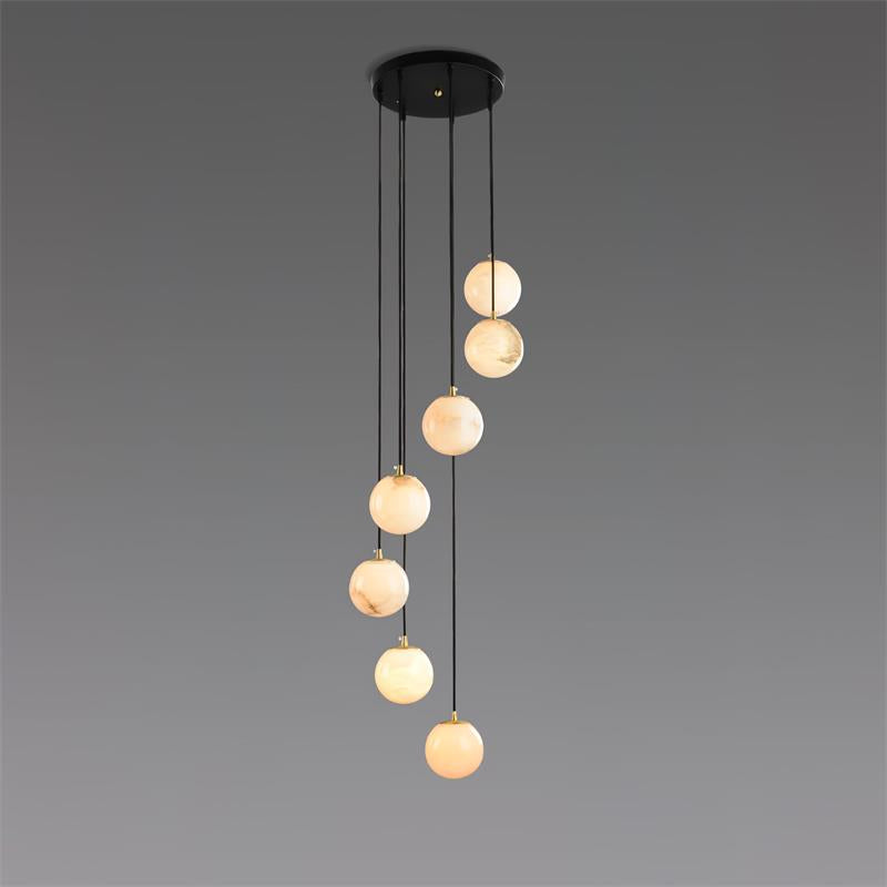 Afralia Balls Alabaster Modern Cluster Chandelier - Letslighting