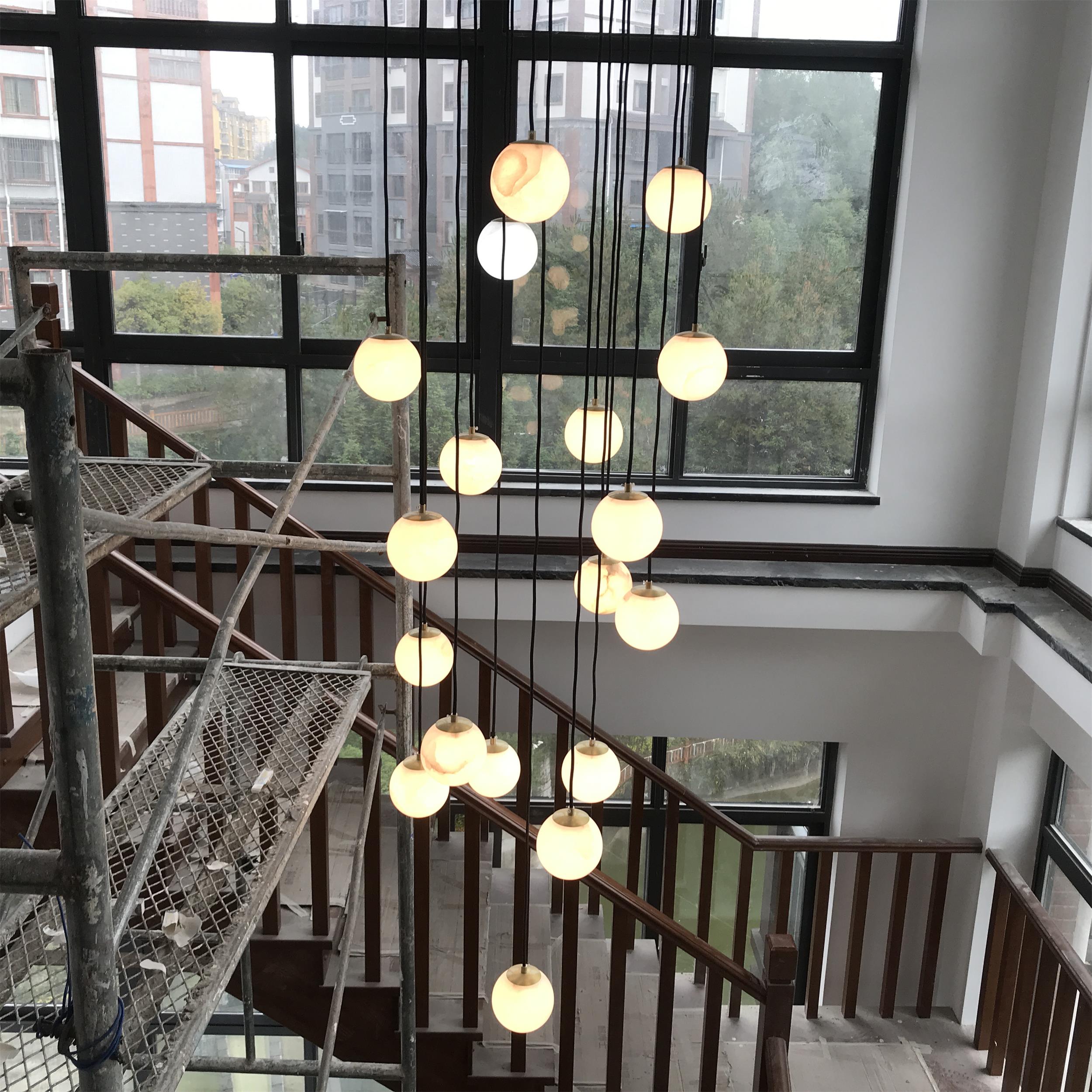 Afralia Balls Alabaster Modern Cluster Chandelier - Letslighting