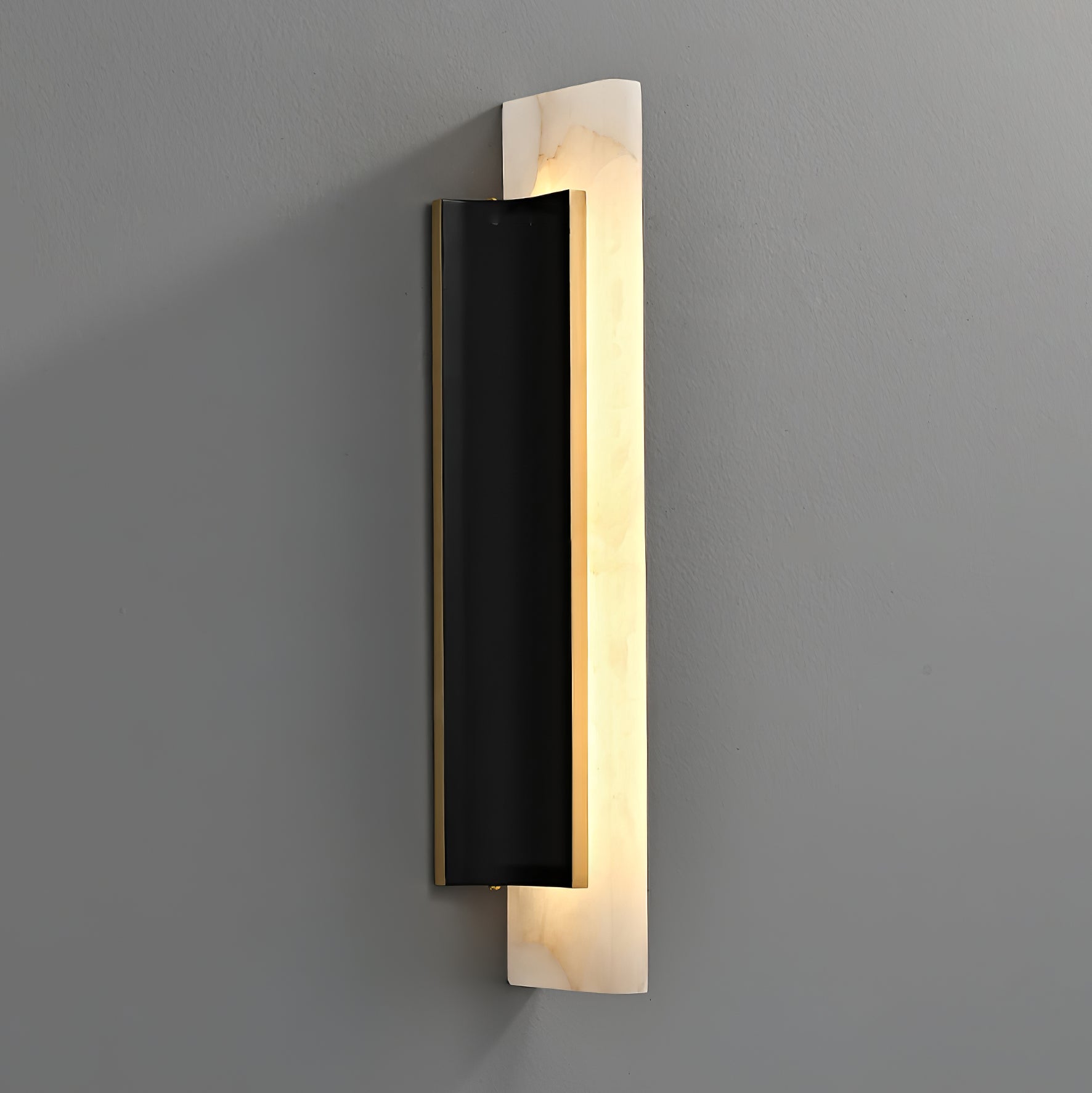 Blade Modern Metal & Alabaster Wall light