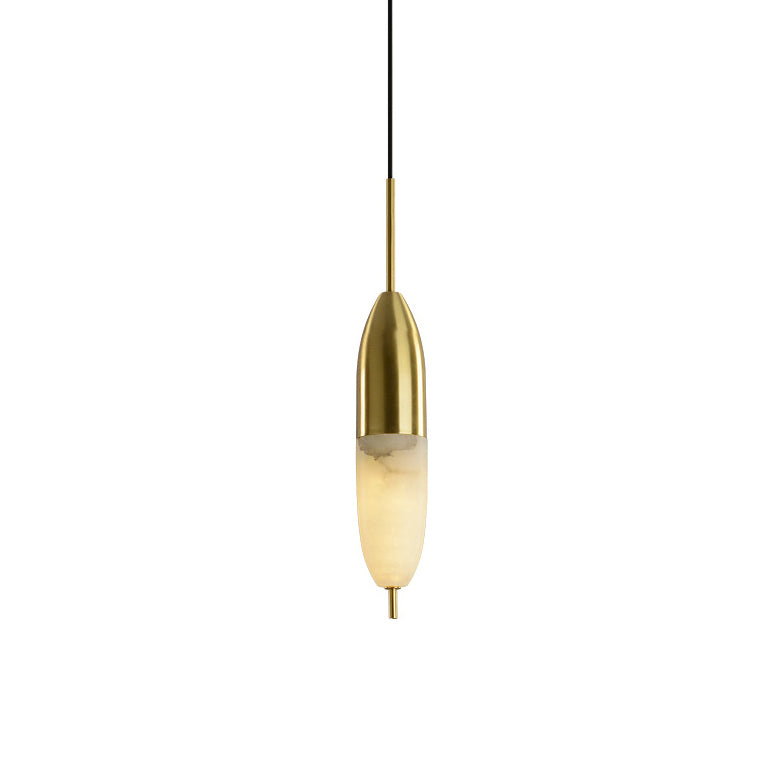 Spanish Alabaster Brass Pendant Light - Letslighting