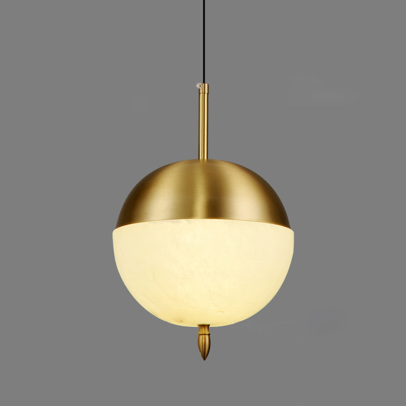 Spanish Alabaster Brass Pendant Light - Letslighting