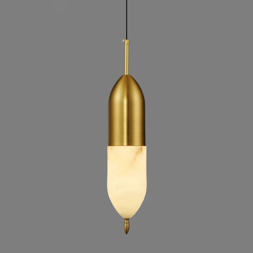 Spanish Alabaster Brass Pendant Light - Letslighting