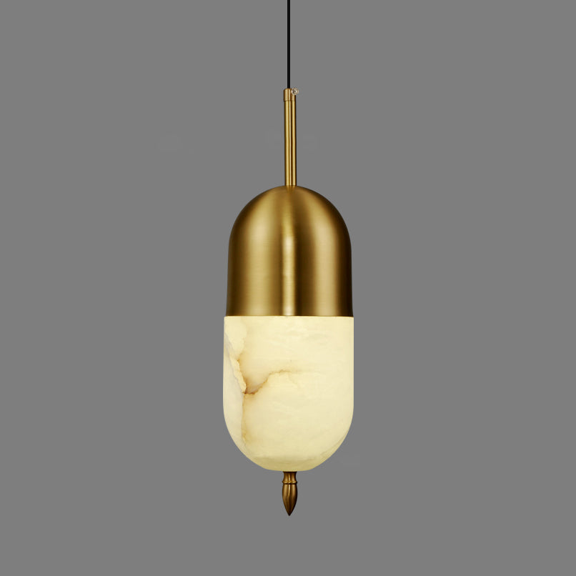 Spanish Alabaster Brass Pendant Light - Letslighting