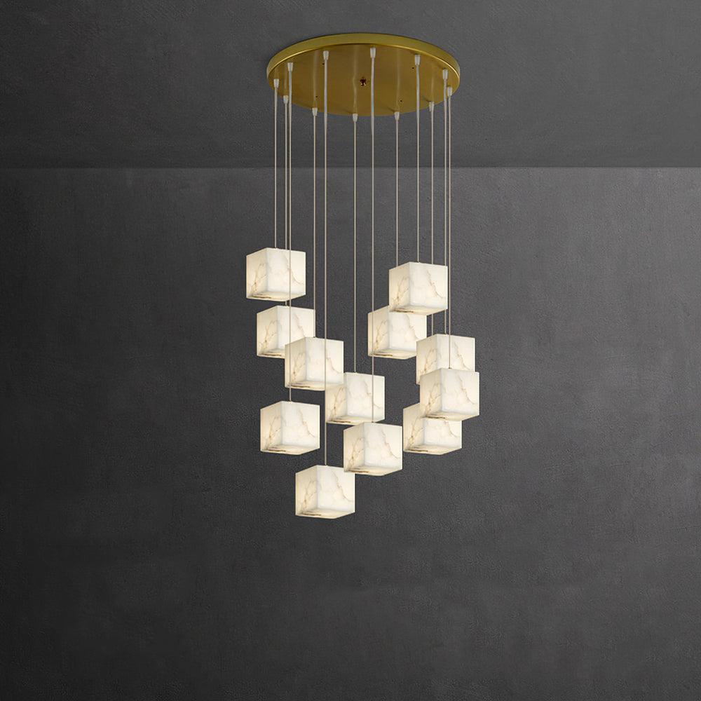 Eurraeel Alabaster Spiral Chandelier - Letslighting