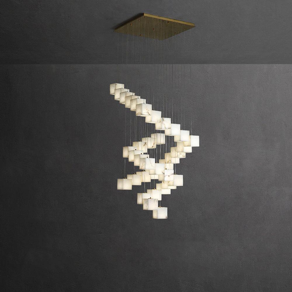 Eurraeel Alabaster Spiral Chandelier - Letslighting