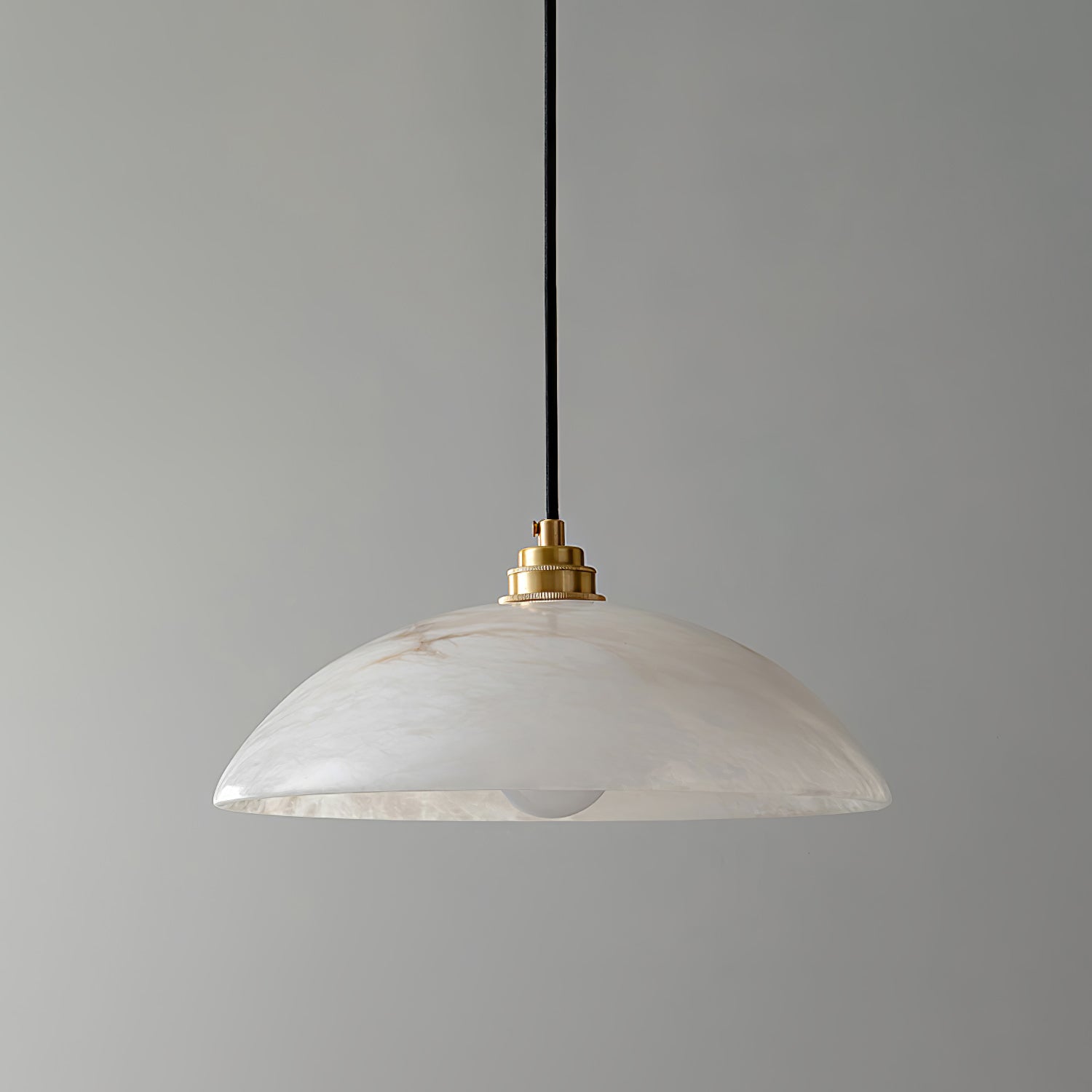 Ritta Dome Pendant Light  Alabaster &Brass
