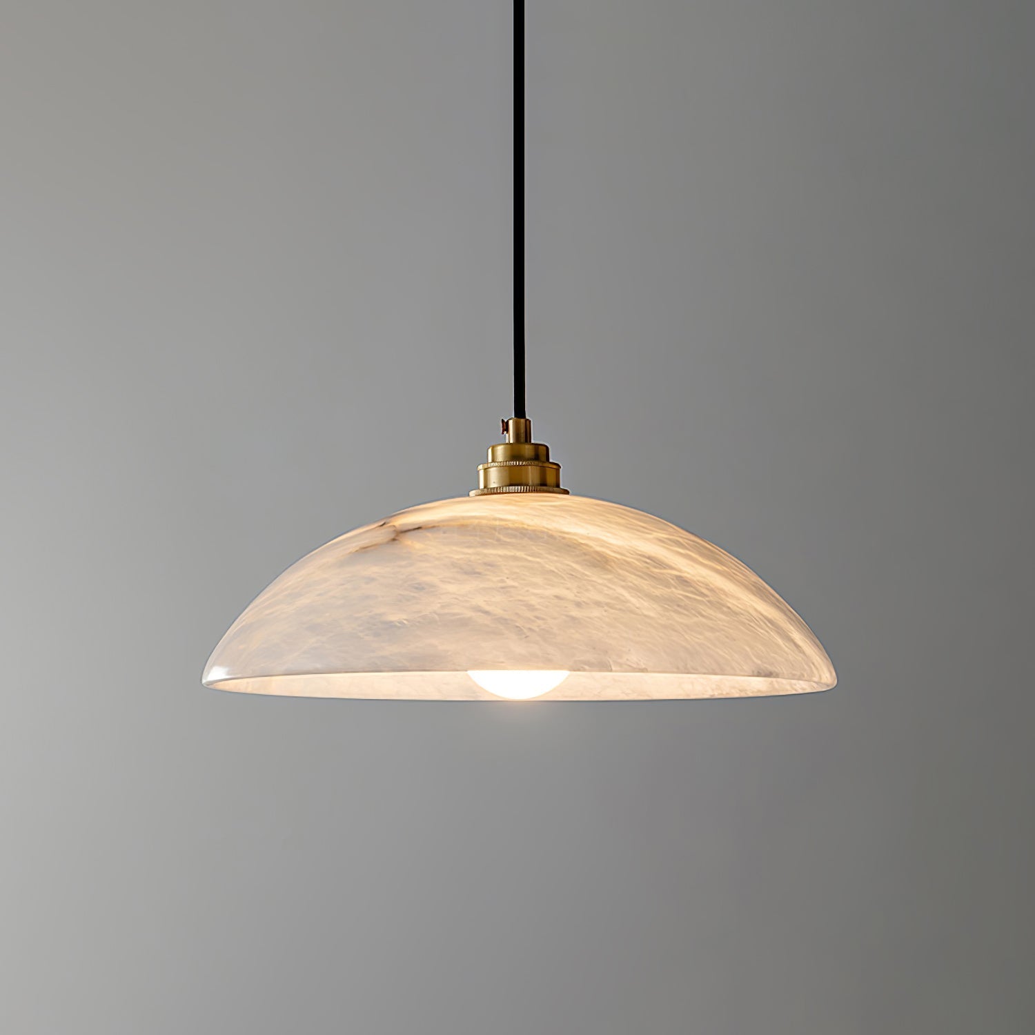 Ritta Dome Pendant Light  Alabaster &Brass