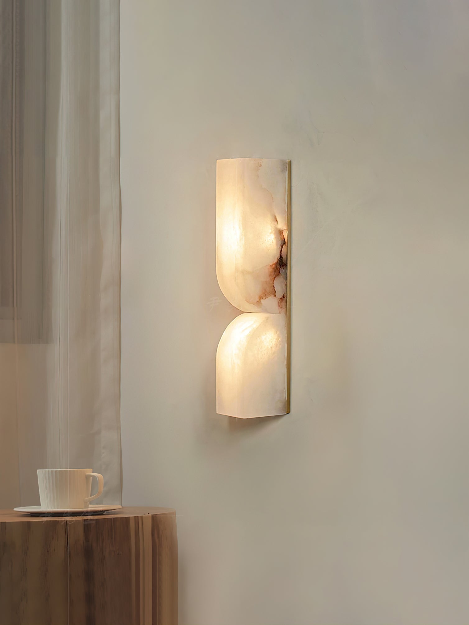 Lunaris Alabaster Rectangular Wall Lamp - Letslighting
