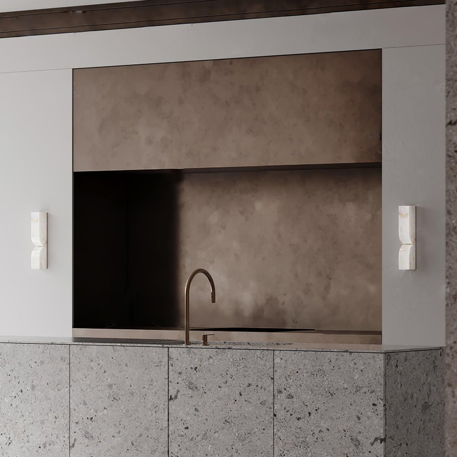 Lunaris Alabaster Rectangular Wall Lamp - Letslighting