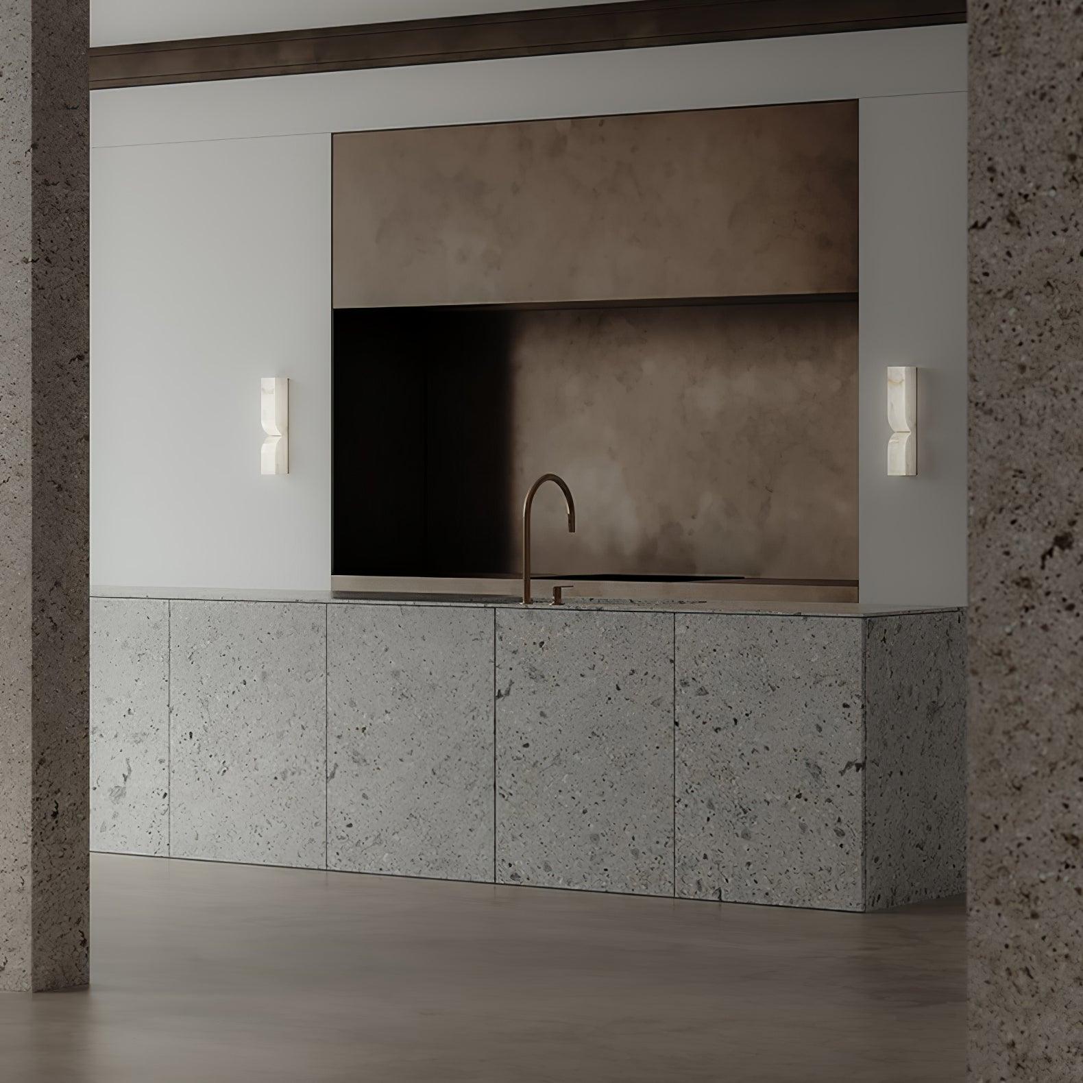 Lunaris Alabaster Rectangular Wall Lamp - Letslighting