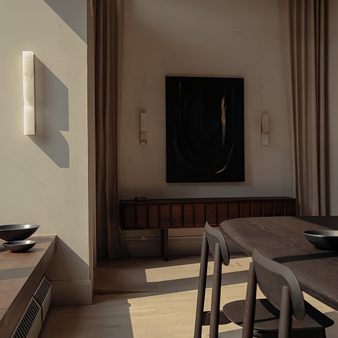 Lunaris Alabaster Rectangular Wall Lamp - Letslighting