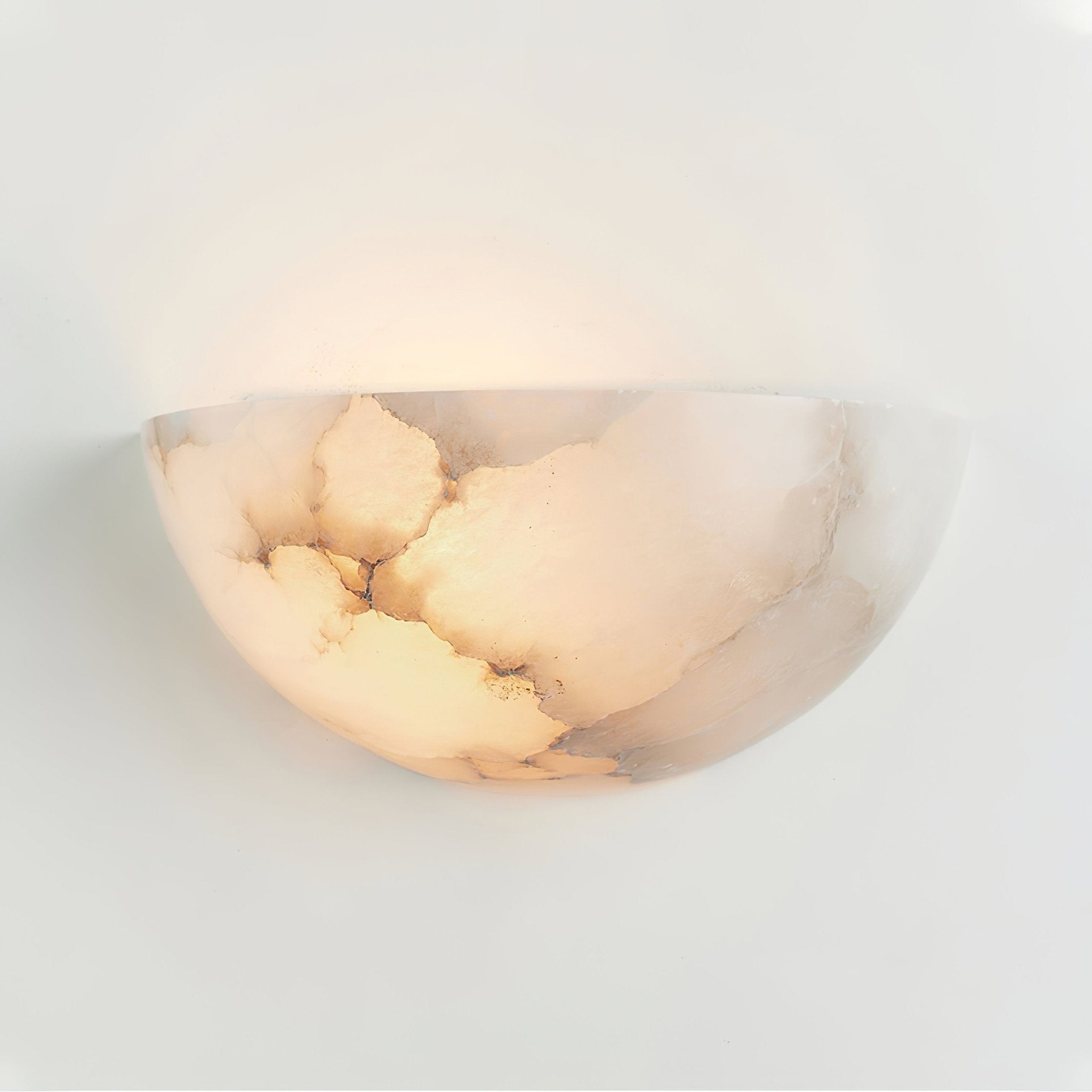 Selene Half-moon Alabaster Wall Light