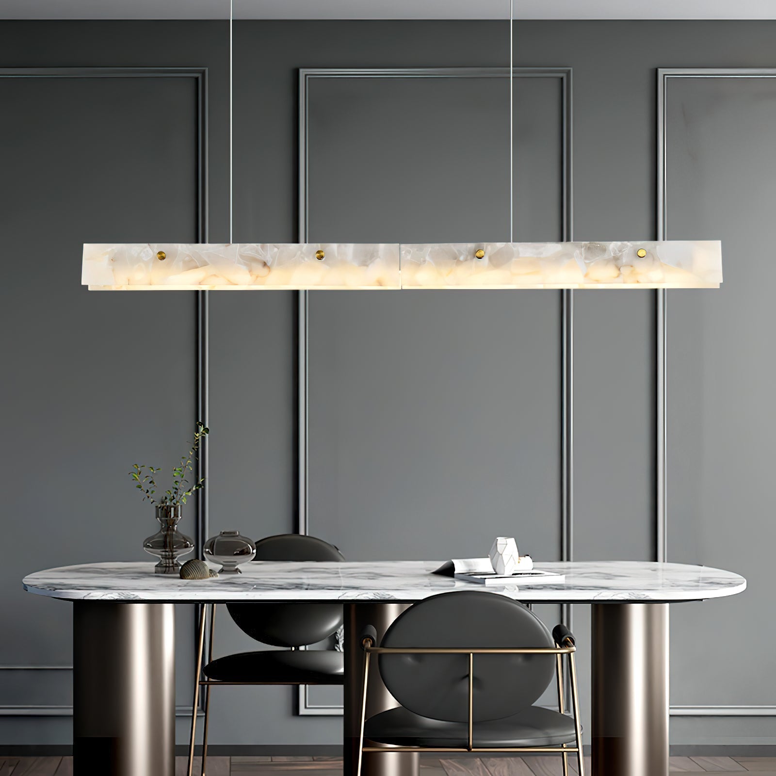 Alabaster LED Modern Linear Pendant Light - Letslighting