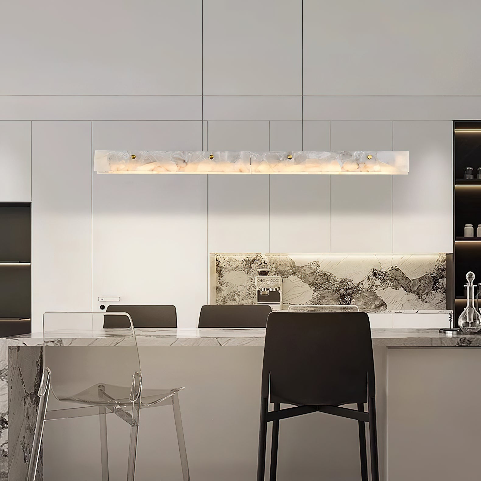 Alabaster LED Modern Linear Pendant Light - Letslighting