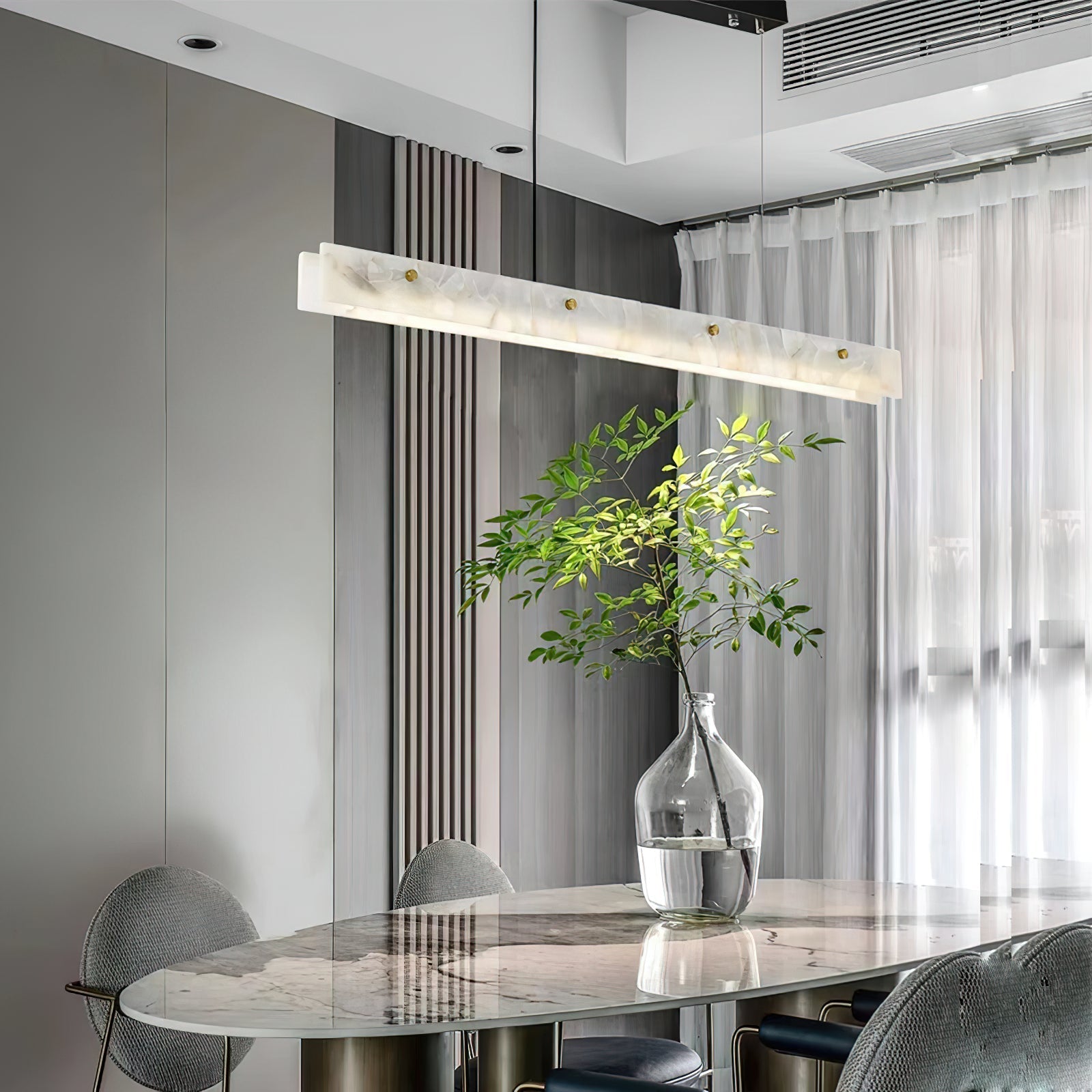 Alabaster LED Modern Linear Pendant Light - Letslighting