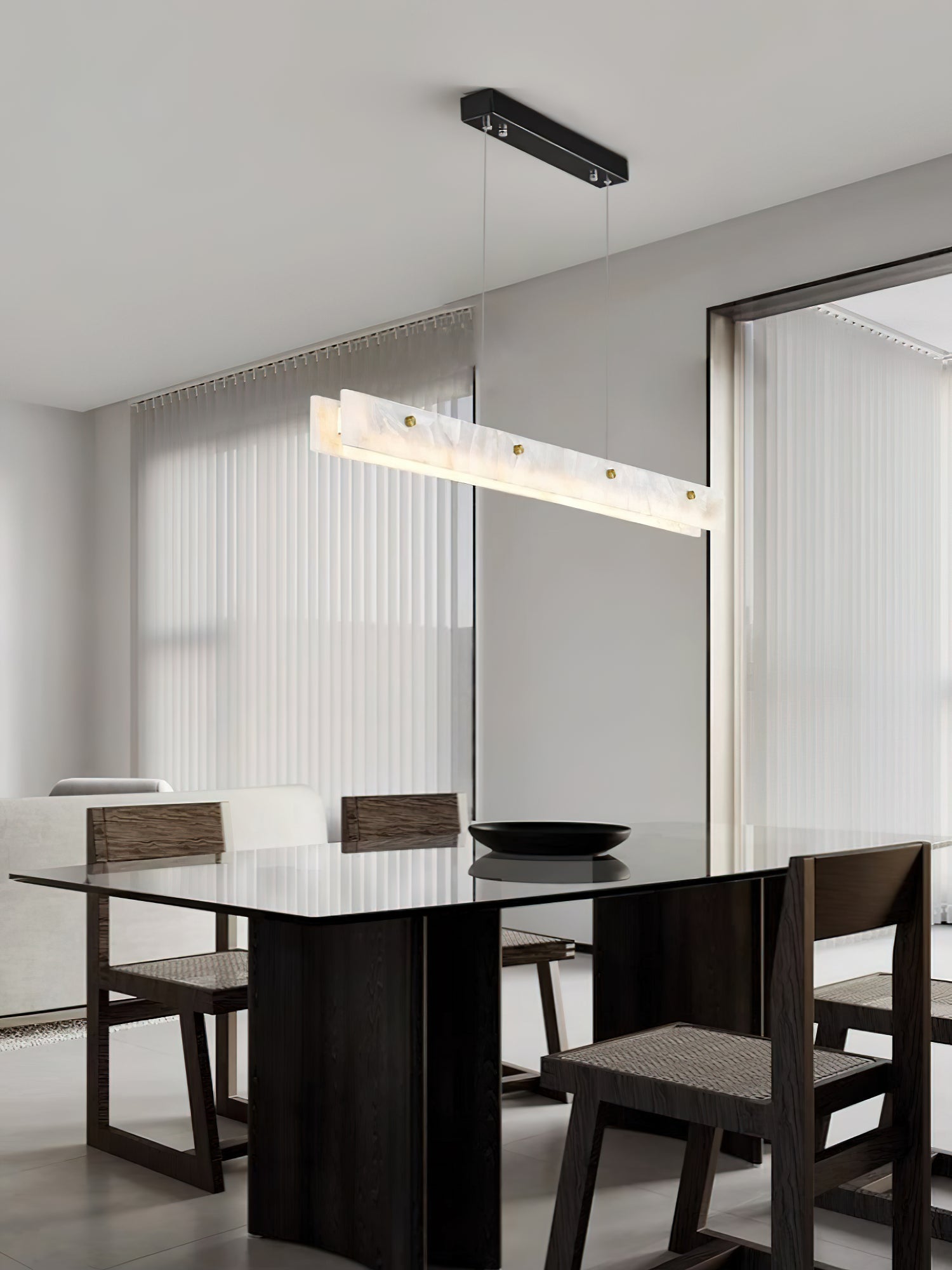 Alabaster LED Modern Linear Pendant Light - Letslighting