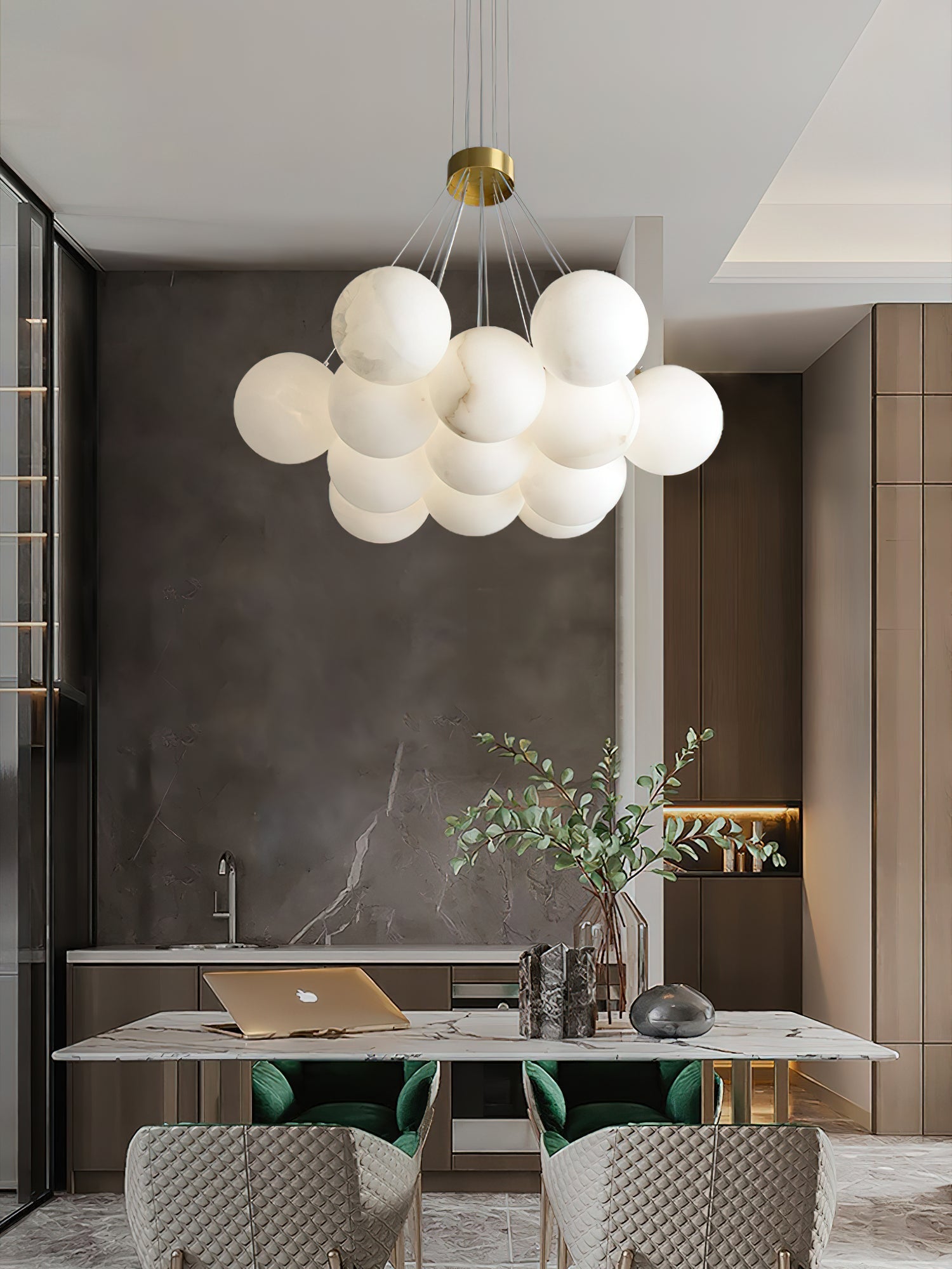Lunar Alabaster Cluster Chandelier - Letslighting