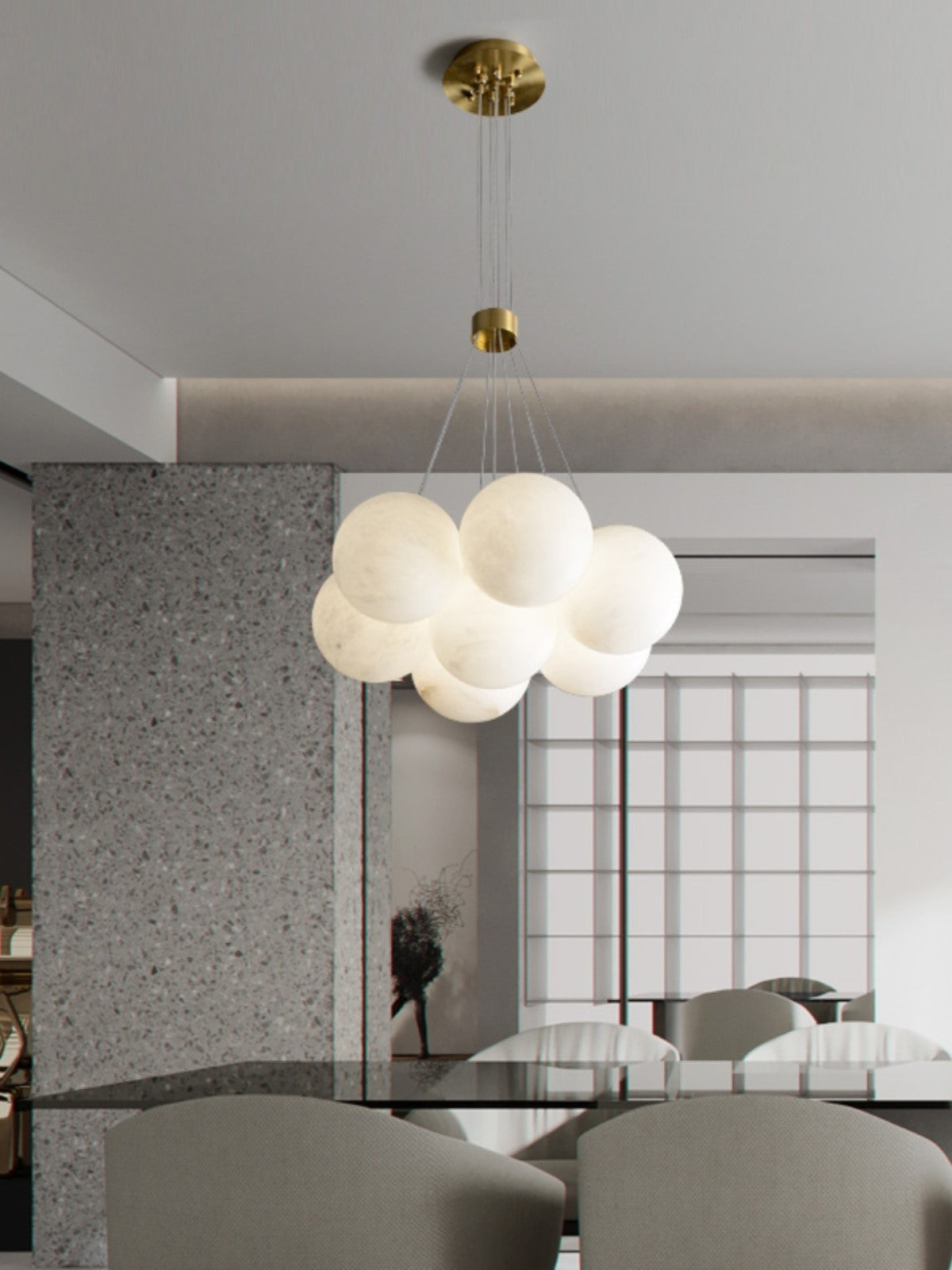 Lunar Alabaster Cluster Chandelier - Letslighting