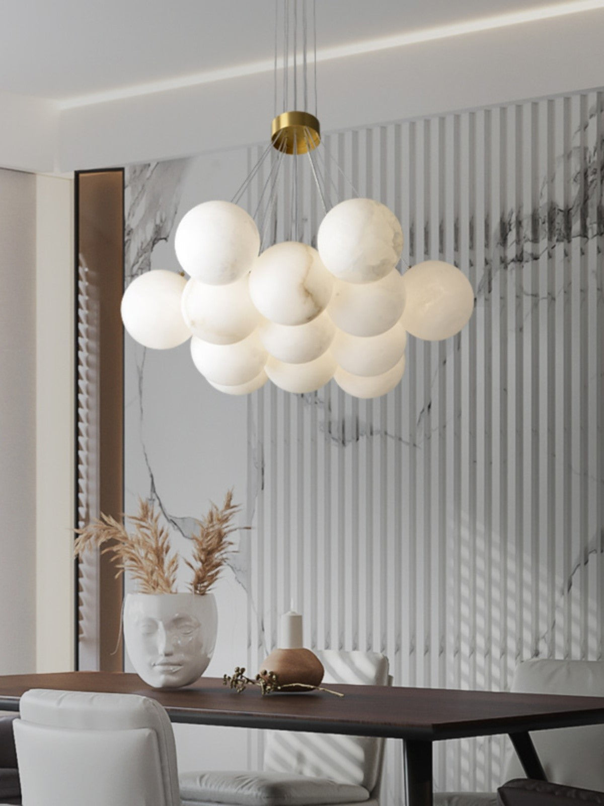 Lunar Alabaster Cluster Chandelier - Letslighting