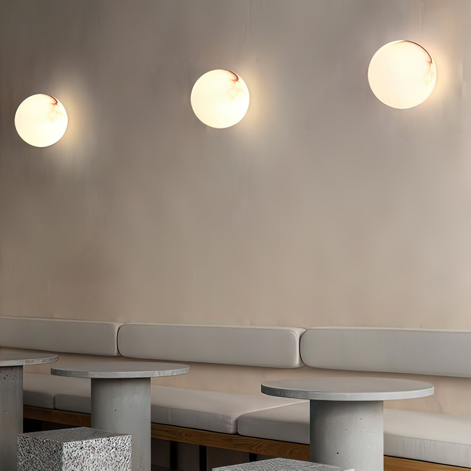 Kristy Alabaster Mini Orb Wall Lamp - Letslighting