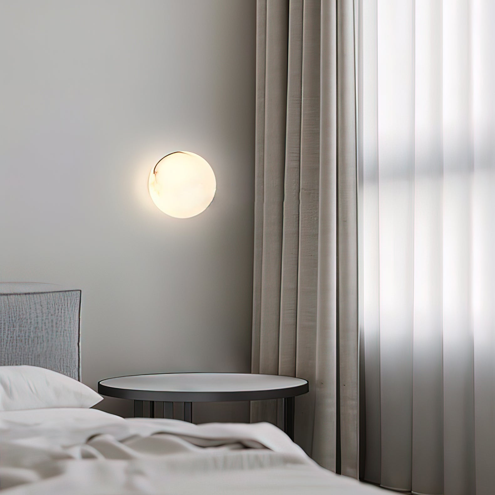Kristy Alabaster Mini Orb Wall Lamp - Letslighting