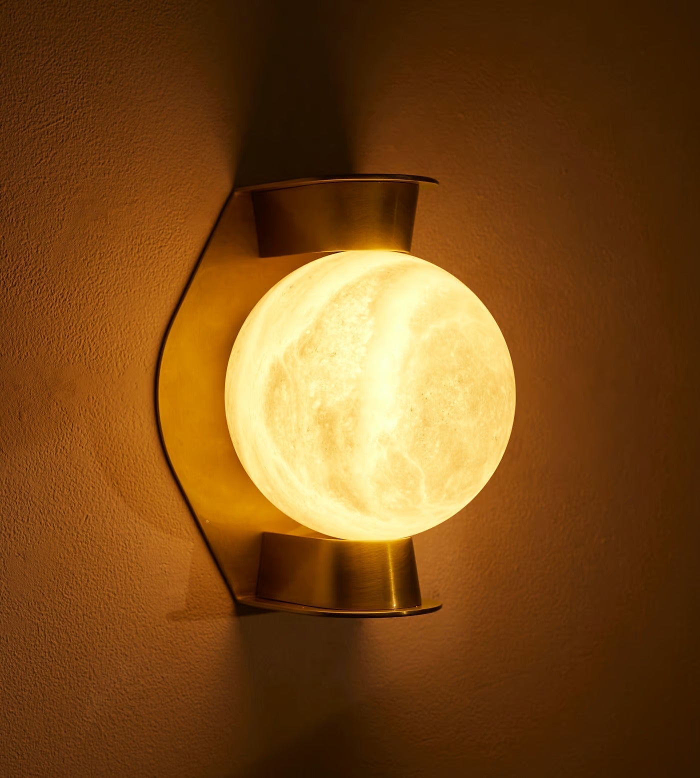 Orb Modern Alabaster Sconce