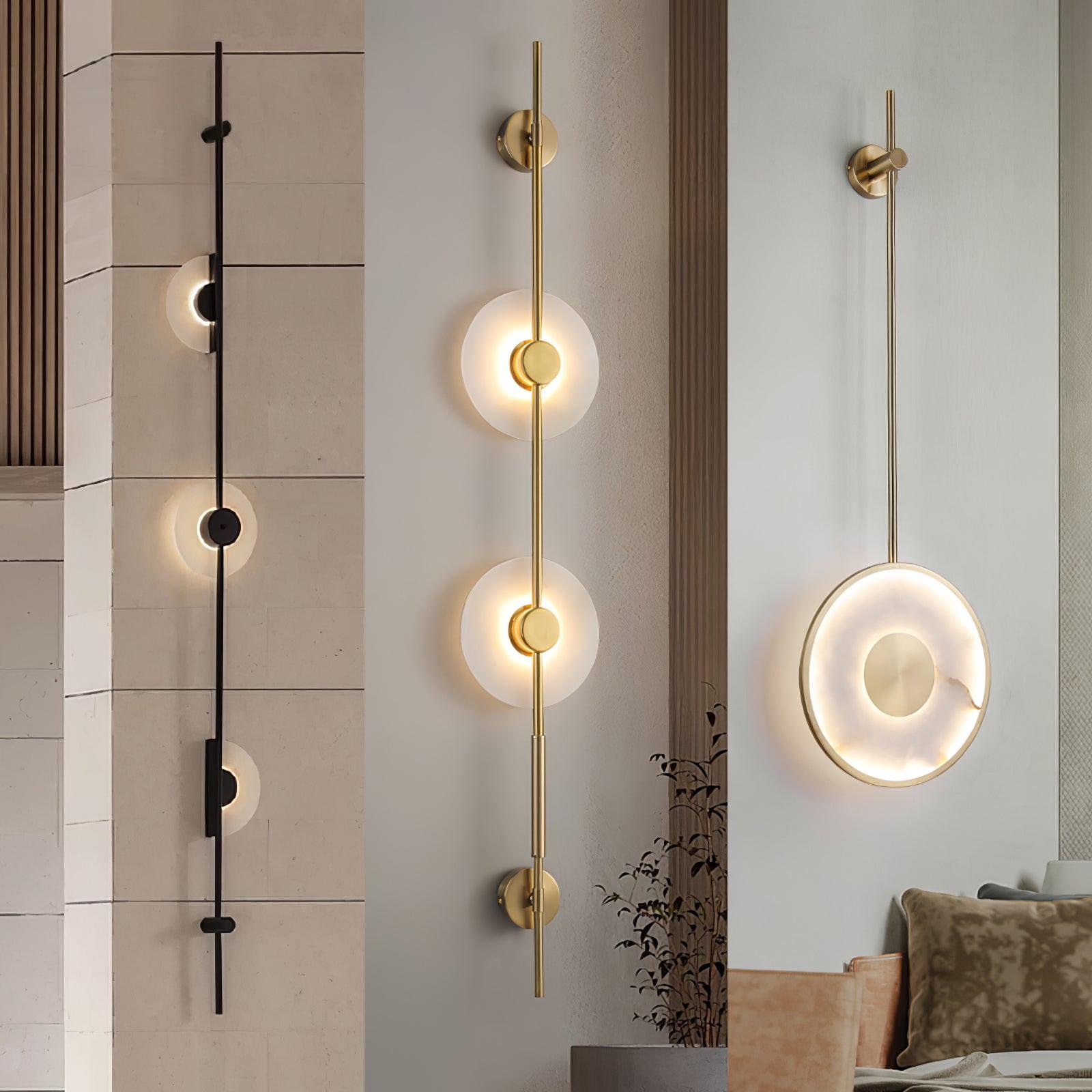 Edria Minimalist Alabaster Wall Light - Letslighting