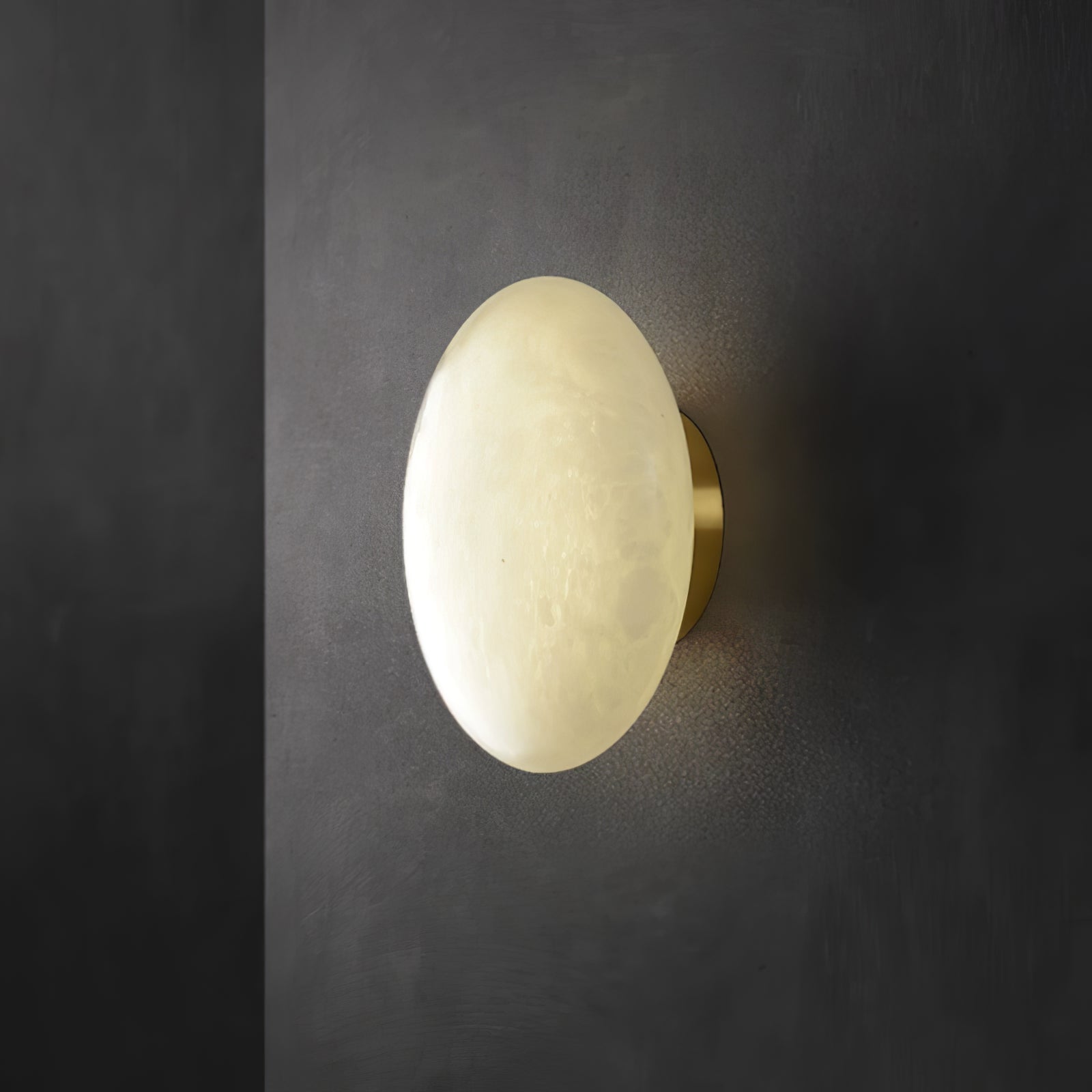 Vanorara Minimalist Alabaster Flush Mount Ceiling Light - Letslighting