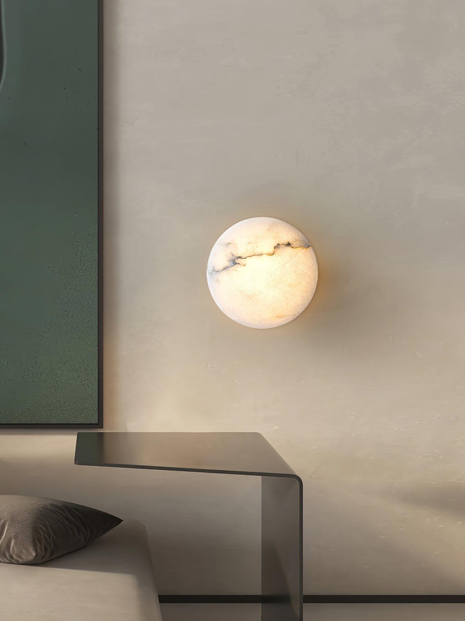 Vanorara Minimalist Alabaster Flush Mount Ceiling Light - Letslighting