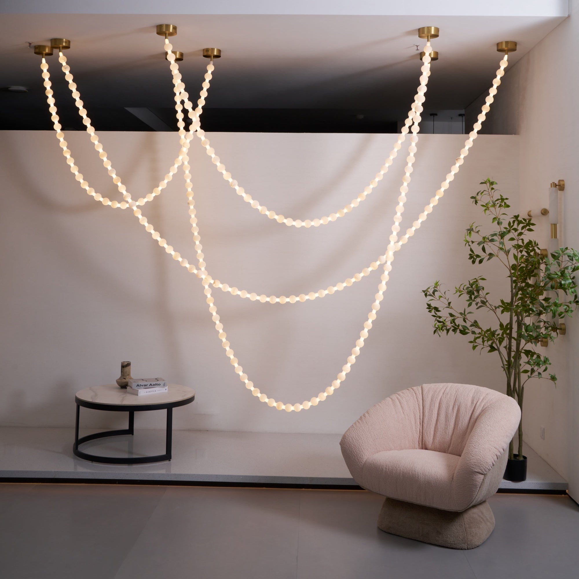 Alabaster Pearl Necklace Chandelier - Letslighting