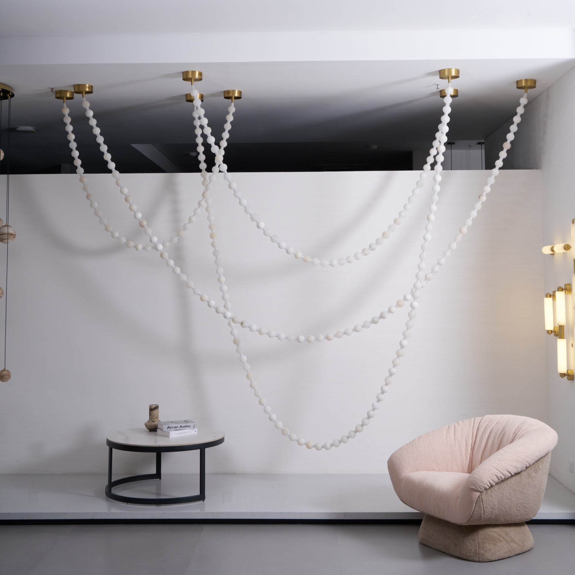 Alabaster Pearl Necklace Chandelier - Letslighting