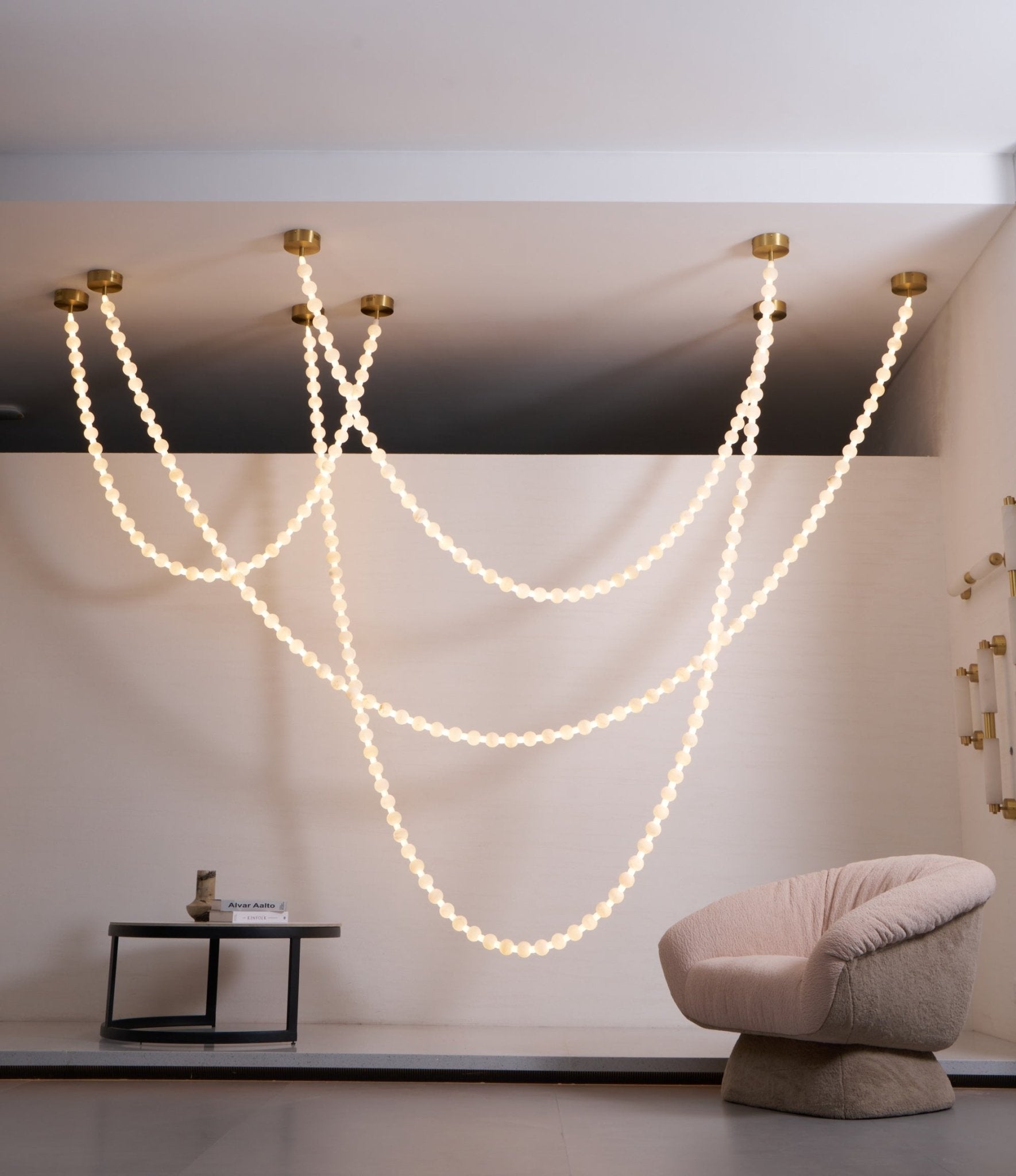 Alabaster Pearl Necklace Chandelier - Letslighting