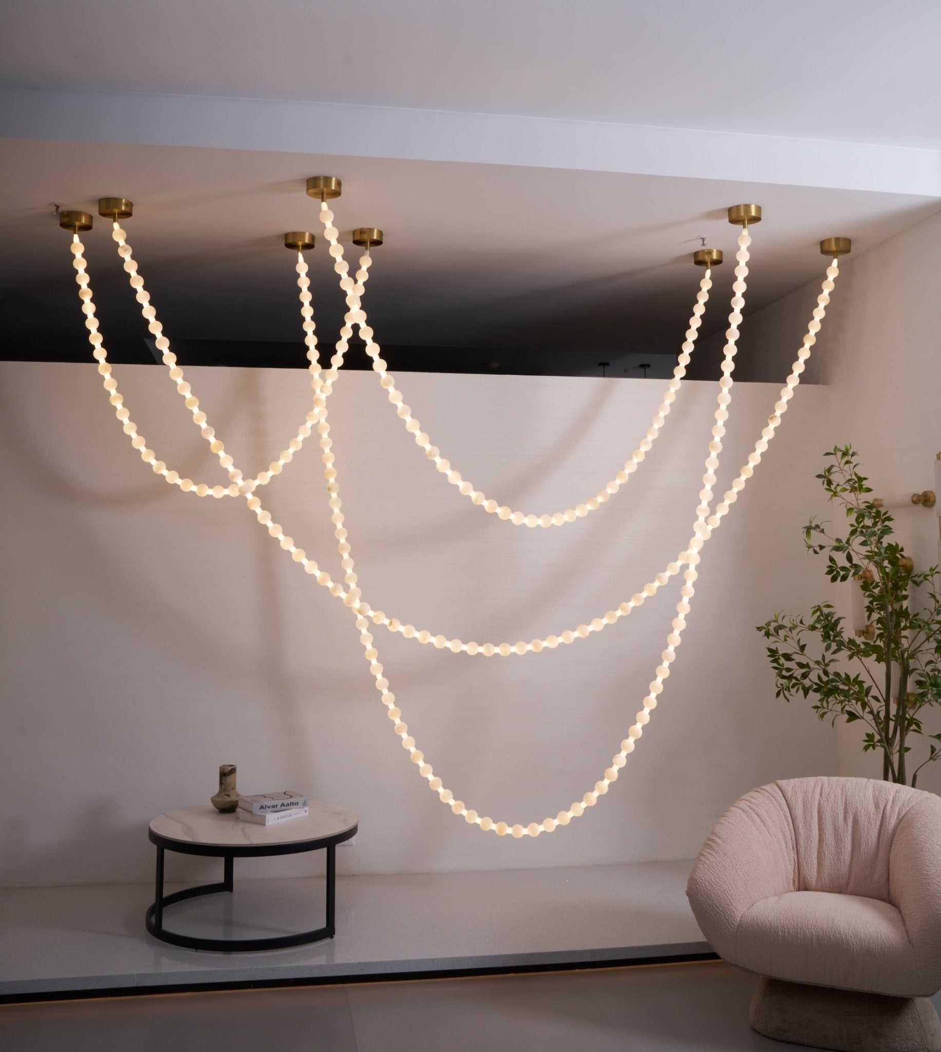 Alabaster Pearl Necklace Chandelier - Letslighting