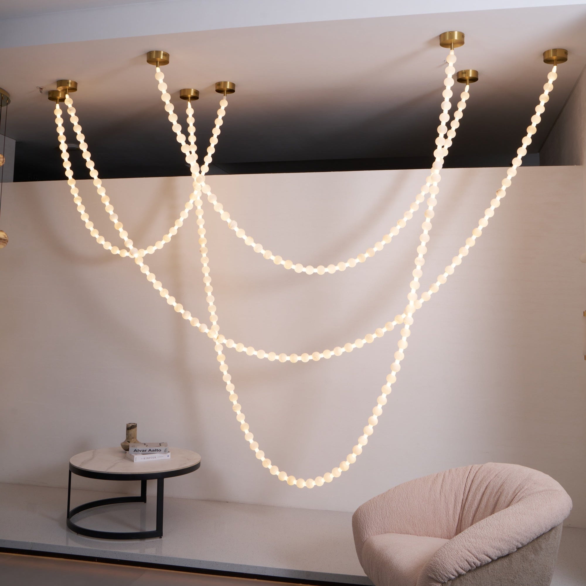 Alabaster Pearl Necklace Chandelier - Letslighting
