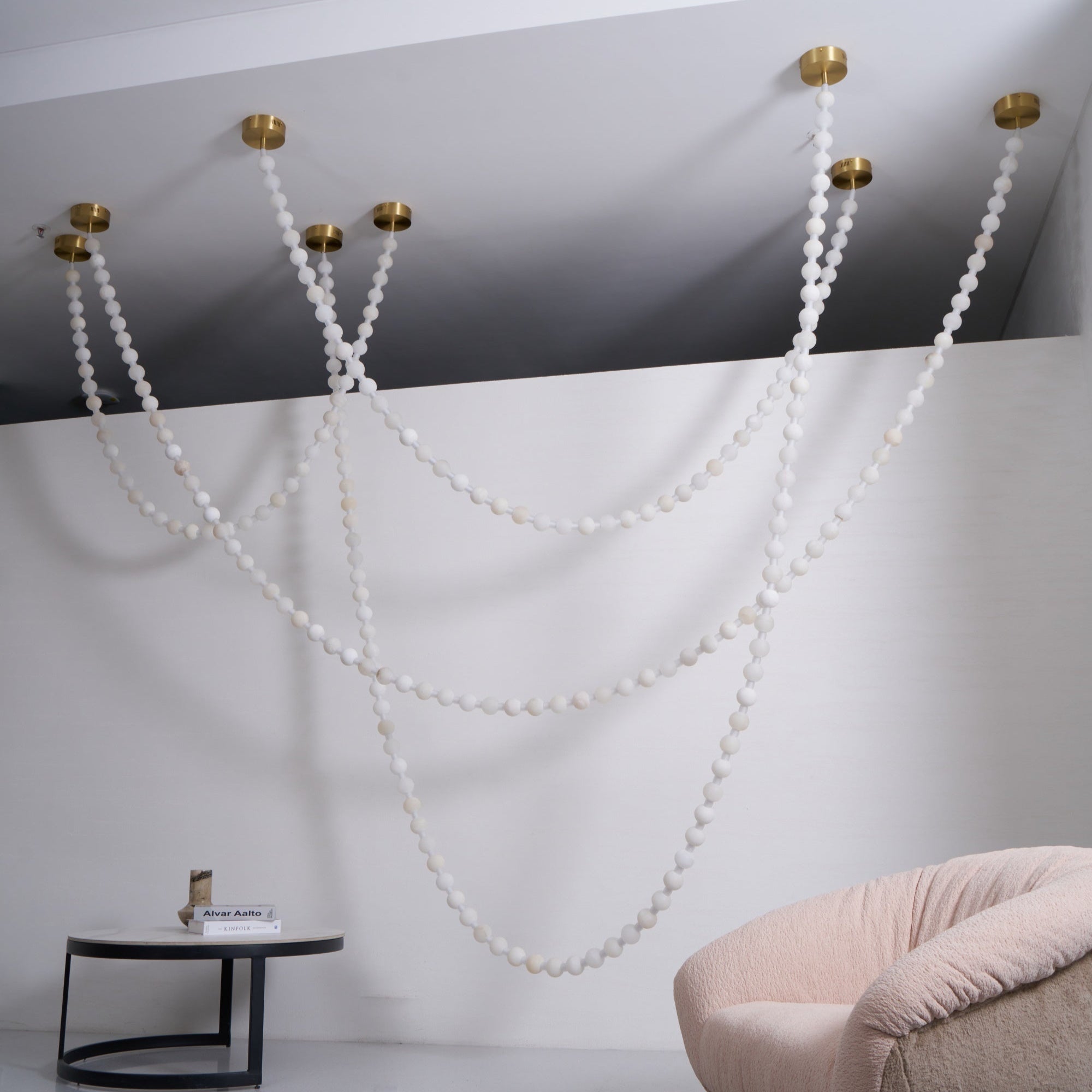 Alabaster Pearl Necklace Chandelier - Letslighting