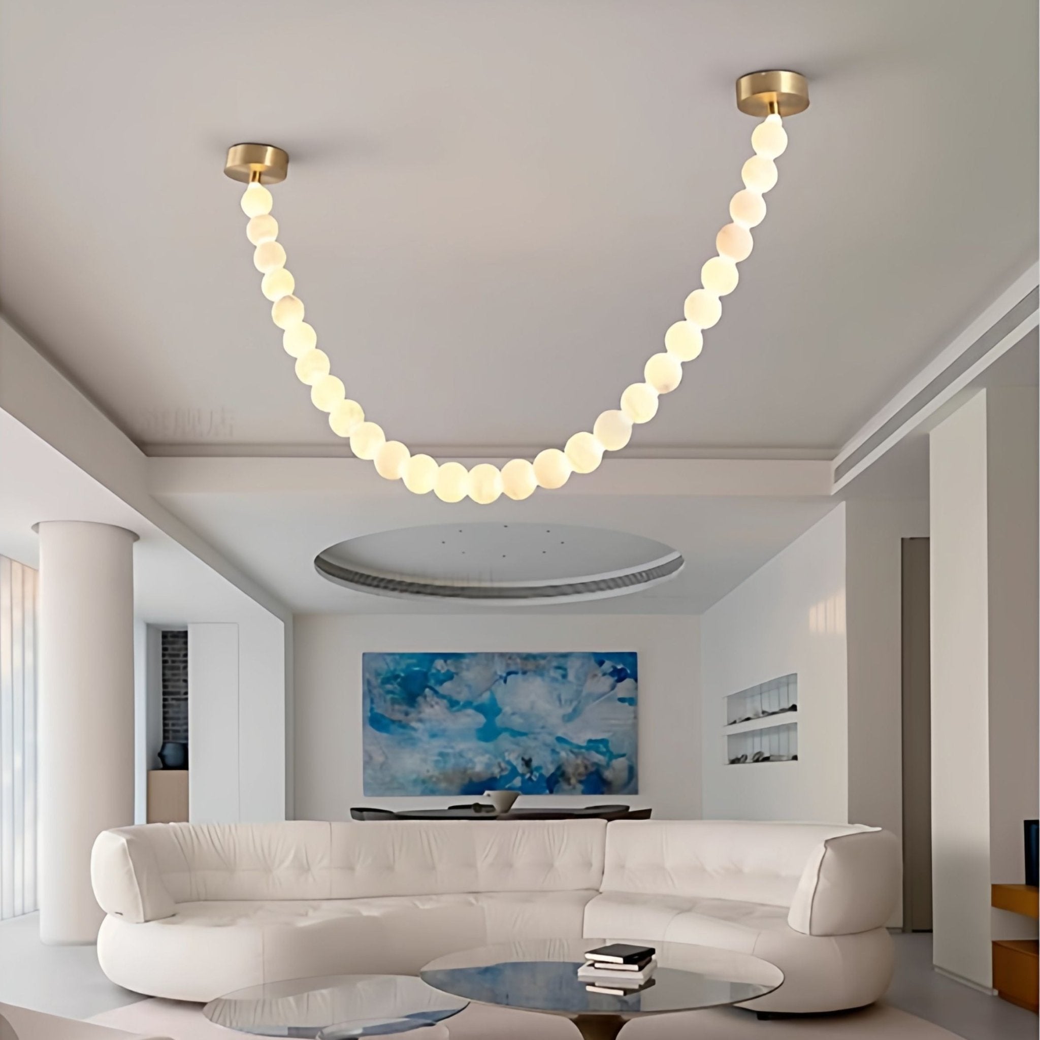 Alabaster Pearl Necklace Chandelier - Letslighting