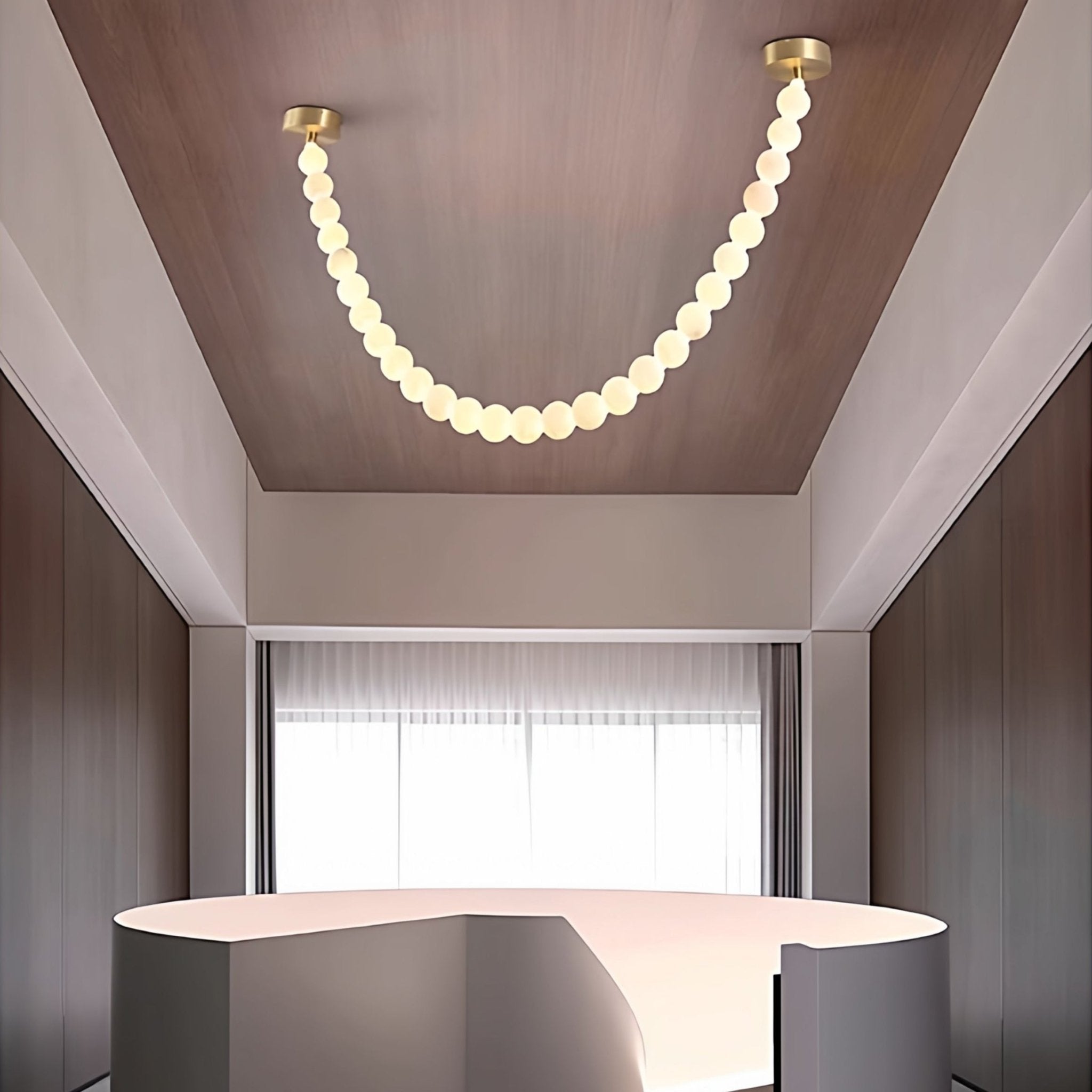 Alabaster Pearl Necklace Chandelier - Letslighting
