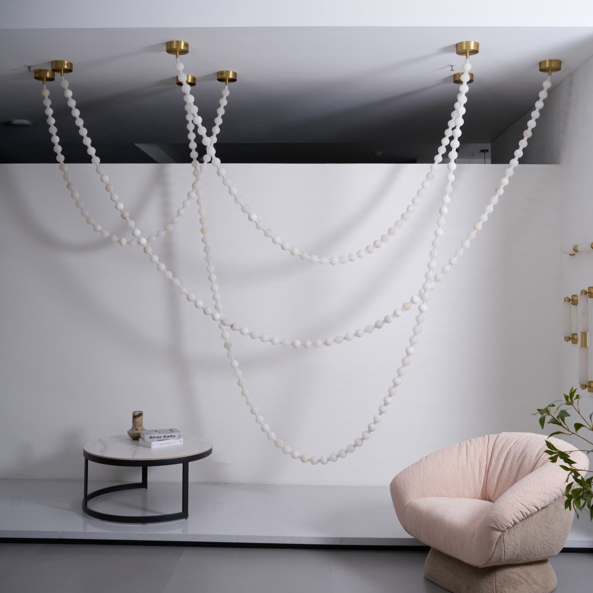 Alabaster Pearl Necklace Chandelier - Letslighting