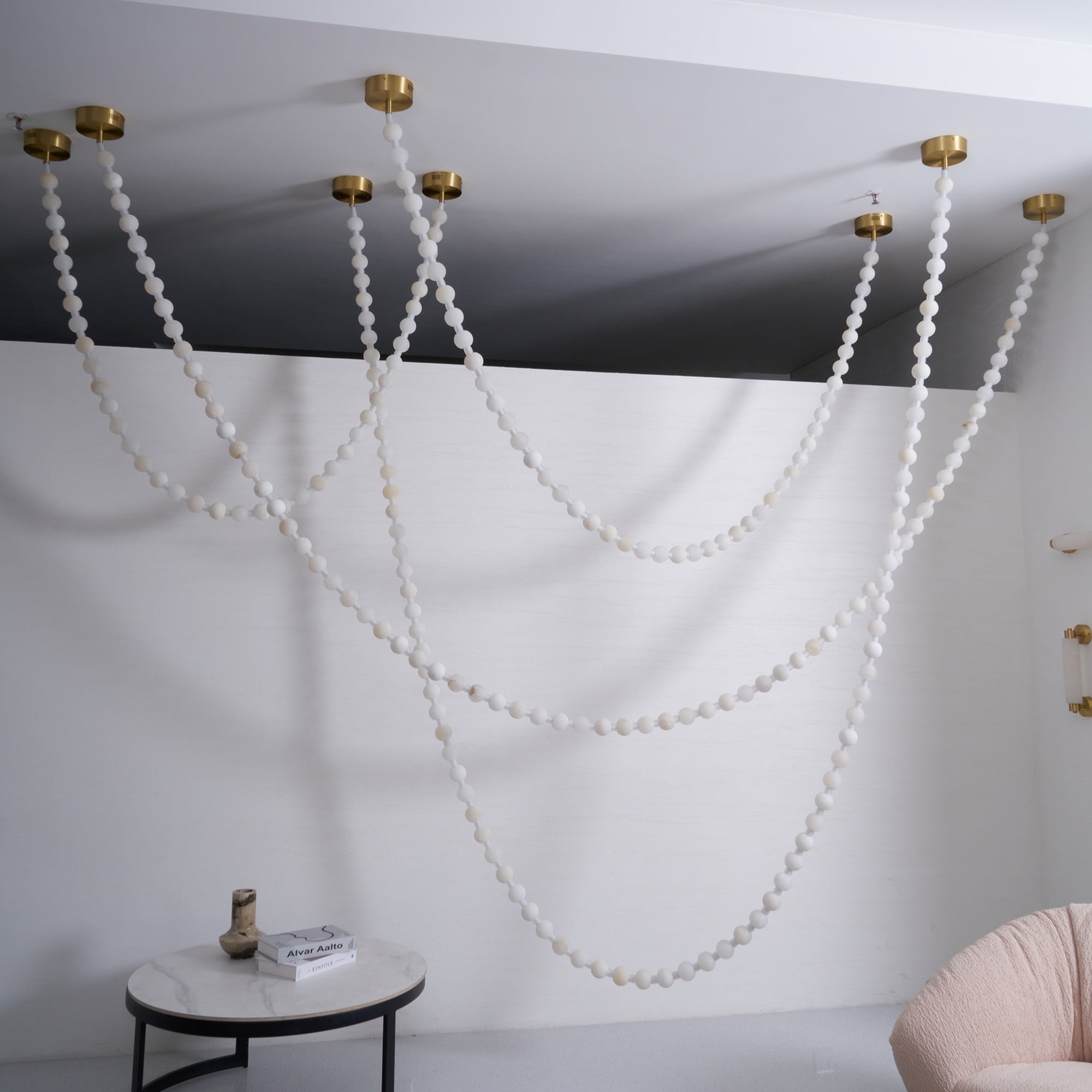 Alabaster Pearl Necklace Chandelier - Letslighting