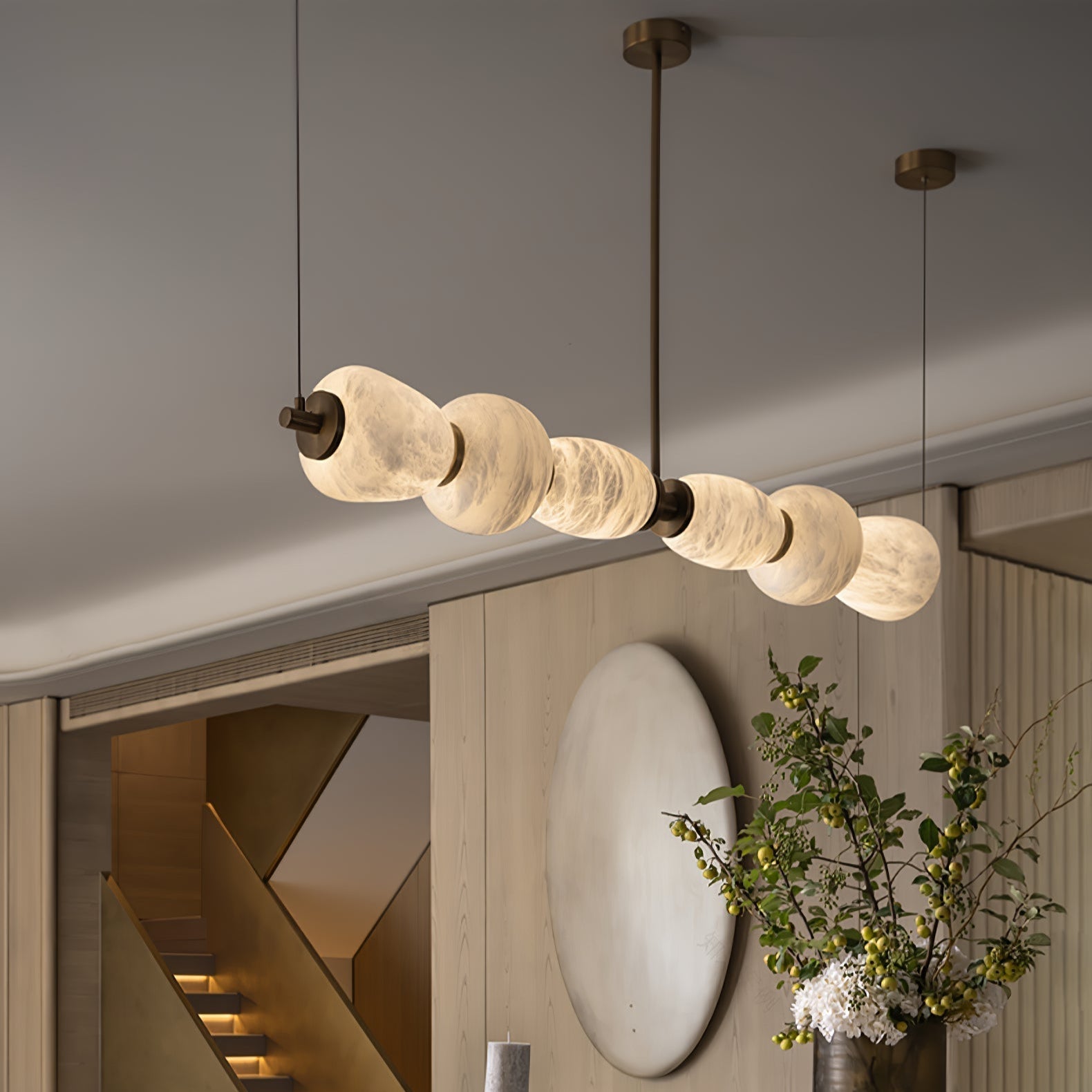 Cyrilla Alabaster Linear Pendant Light