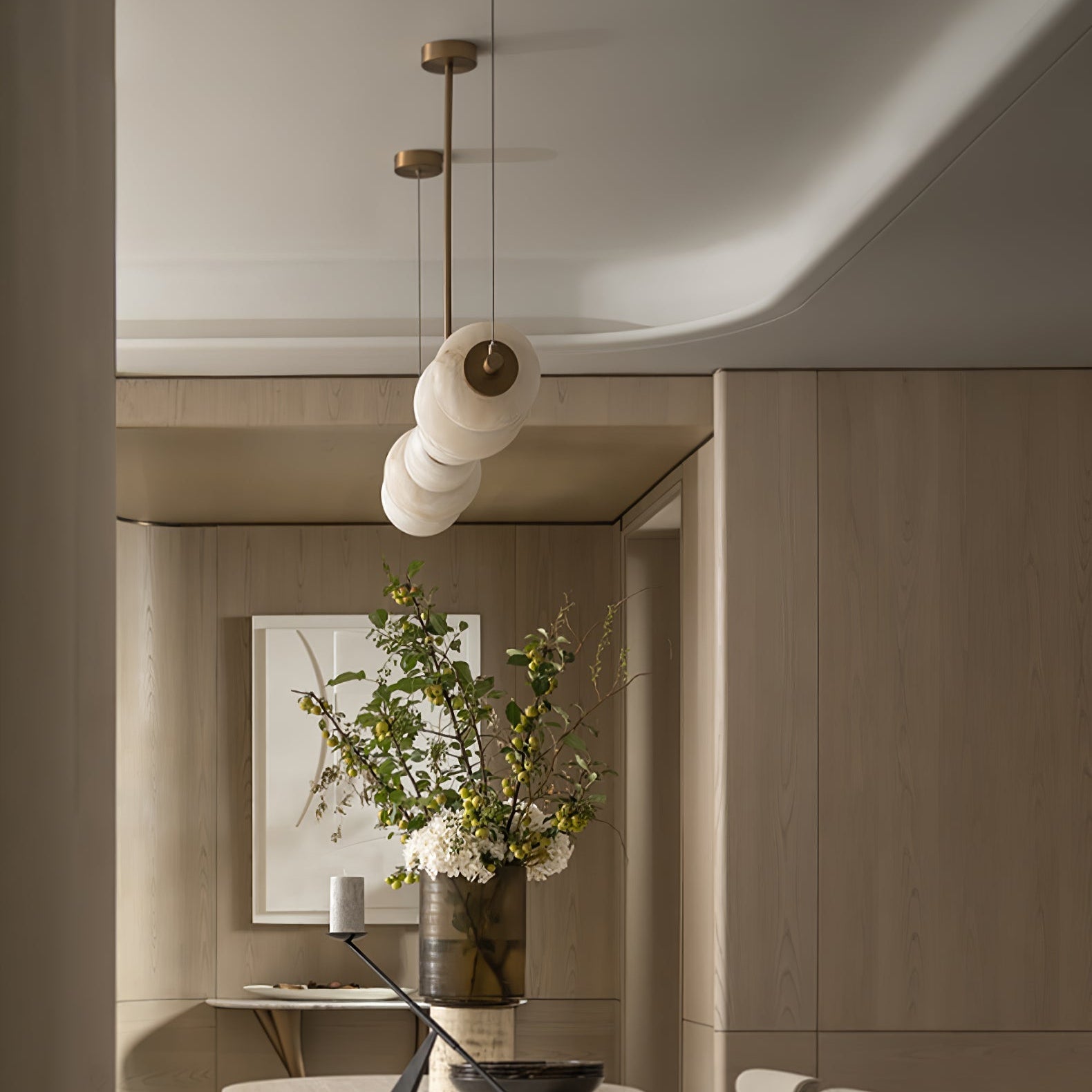 Cyrilla Alabaster Linear Pendant Light
