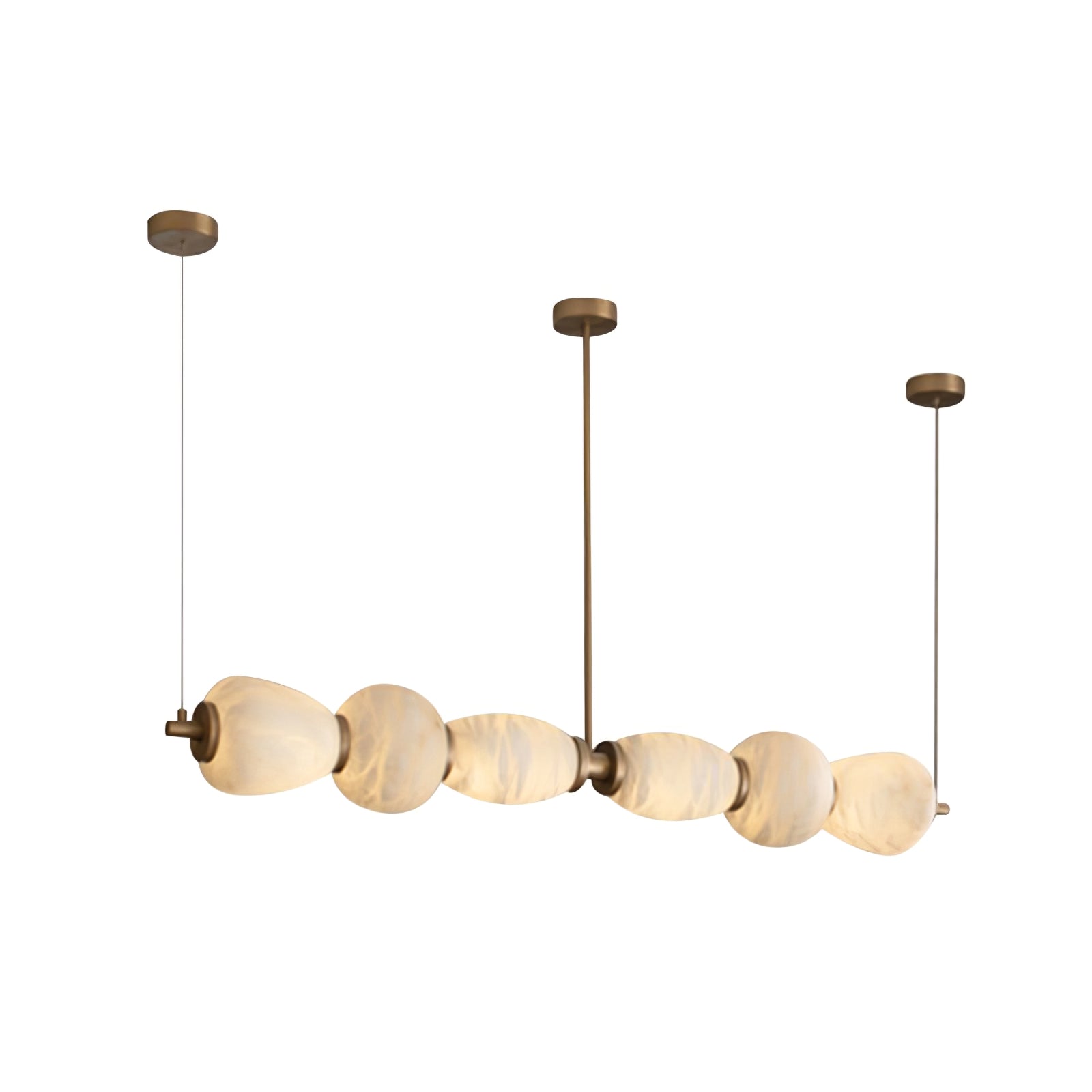Pebble Modern Metal & Alabaster Chandelier