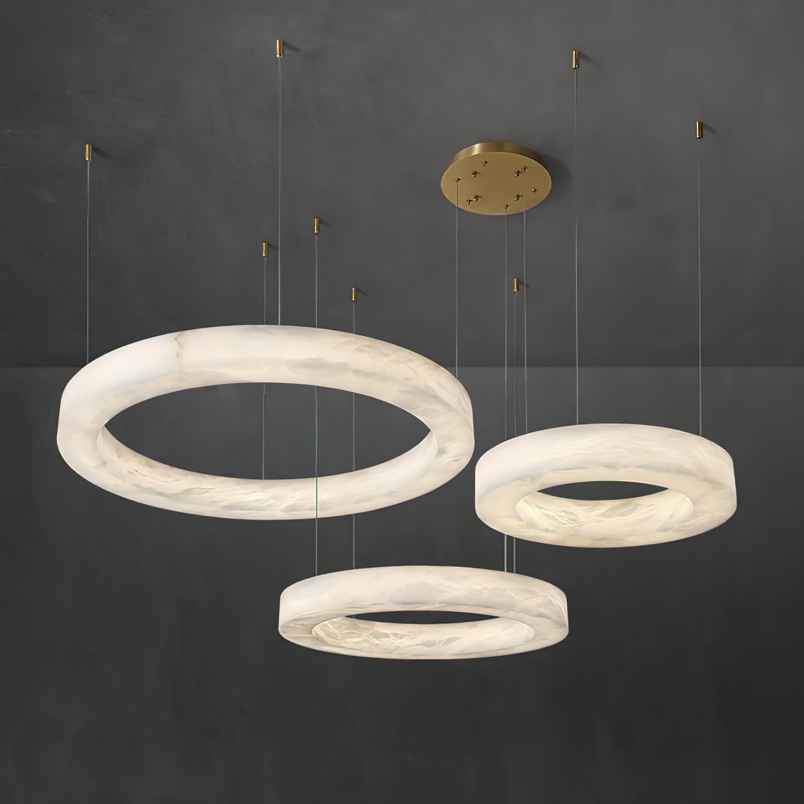 Plotuvyn Luxury Ring Alabaster Chandelier - Letslighting